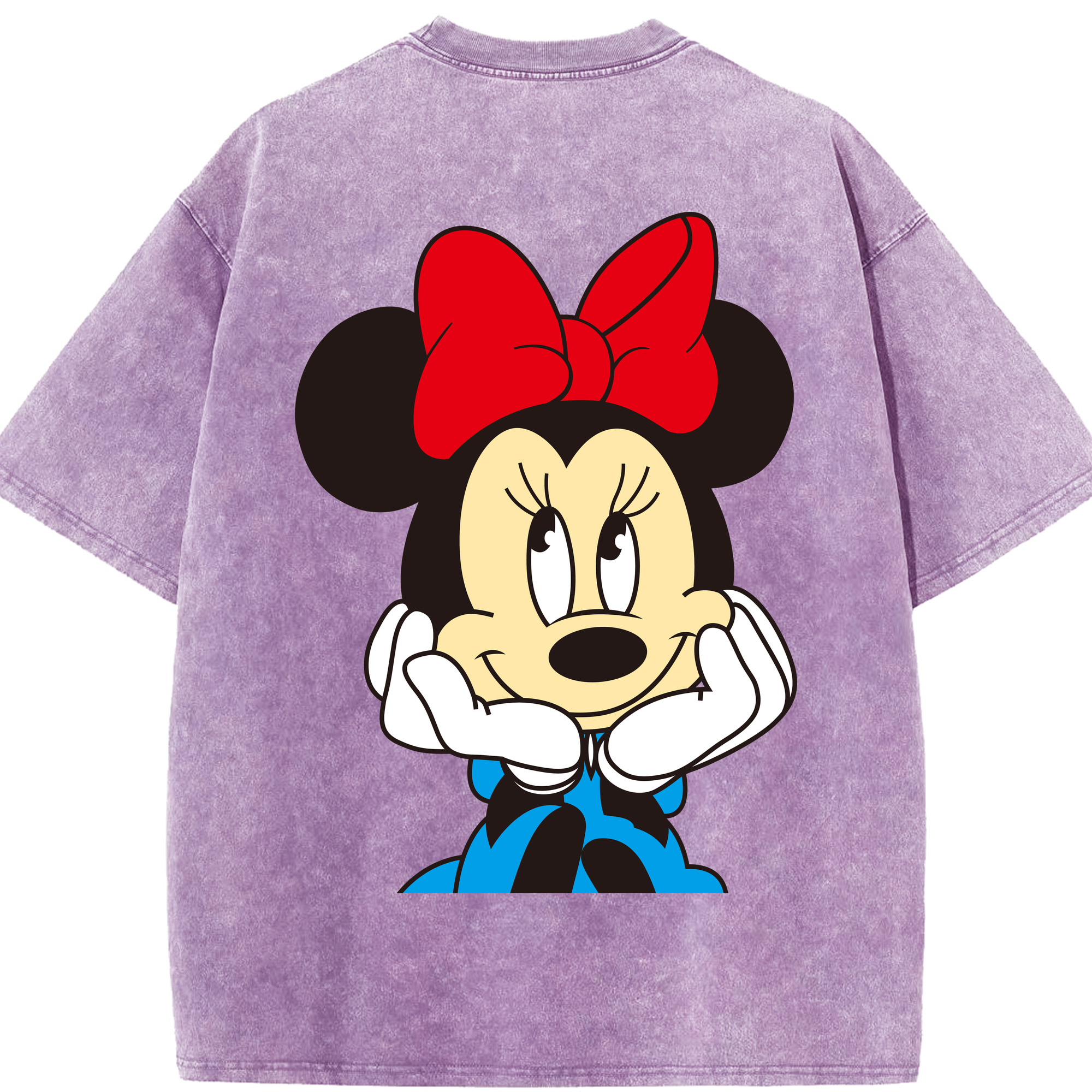 （画像用） ミッキーマウス Mickey Mouse 綿100% ヴィンテージ風 半袖Tシャツ（背面プリント）