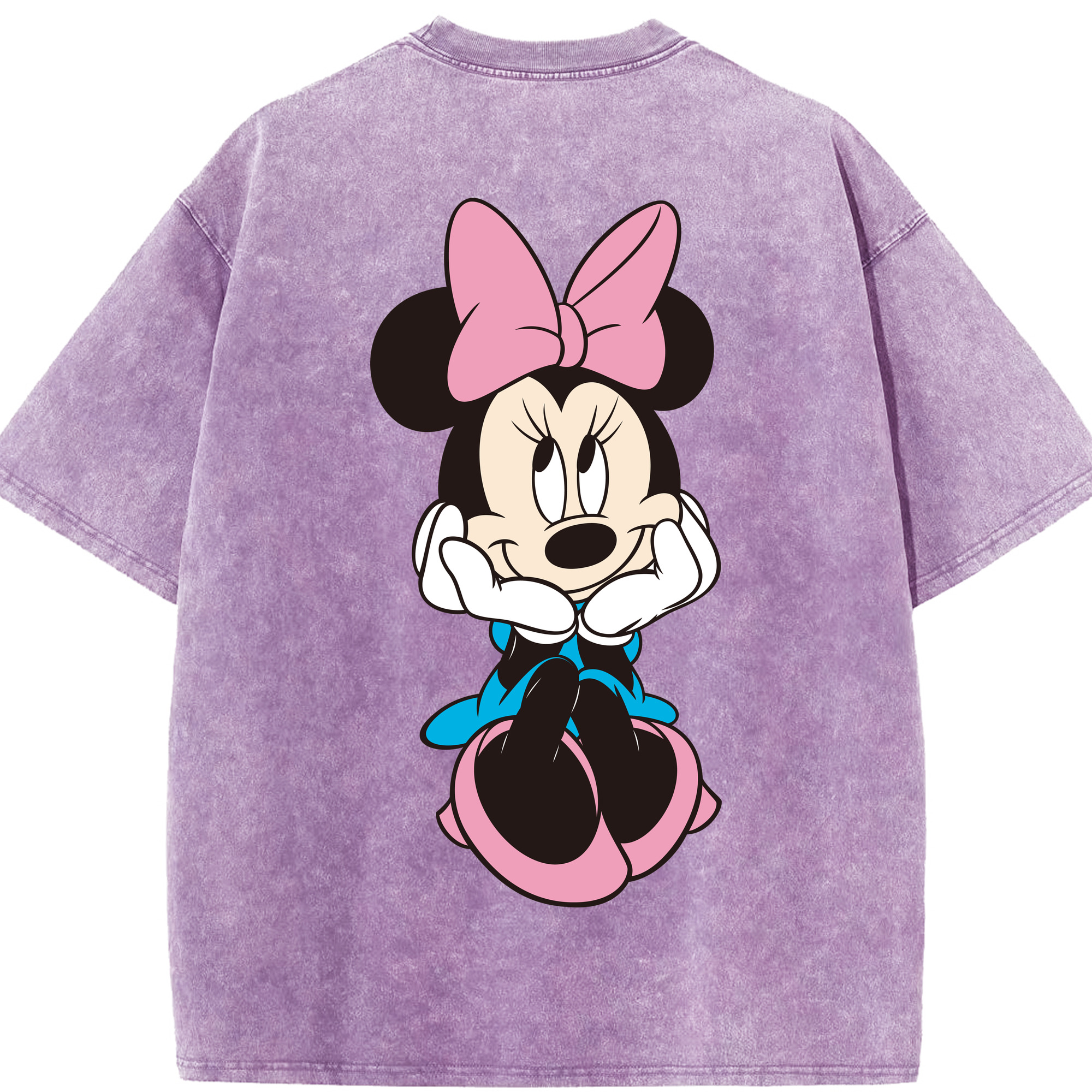 （画像用） ミッキーマウス Mickey Mouse 綿100% ヴィンテージ風 半袖Tシャツ（背面プリント）