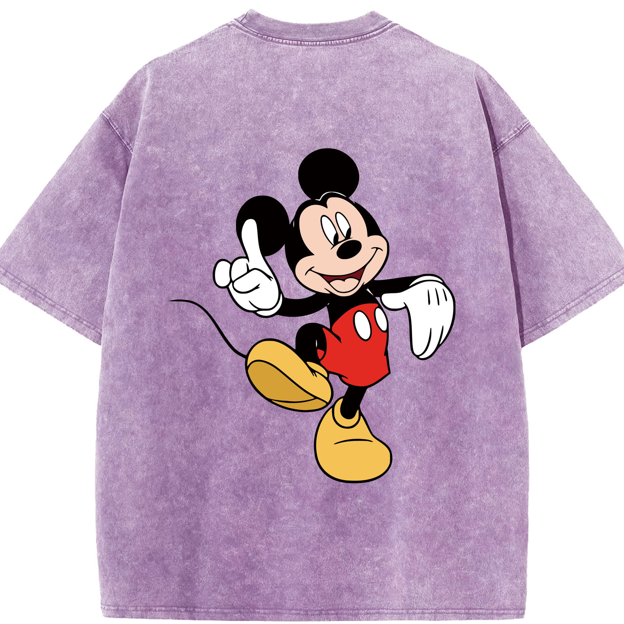 （画像用） ミッキーマウス Mickey Mouse 綿100% ヴィンテージ風 半袖Tシャツ（背面プリント）