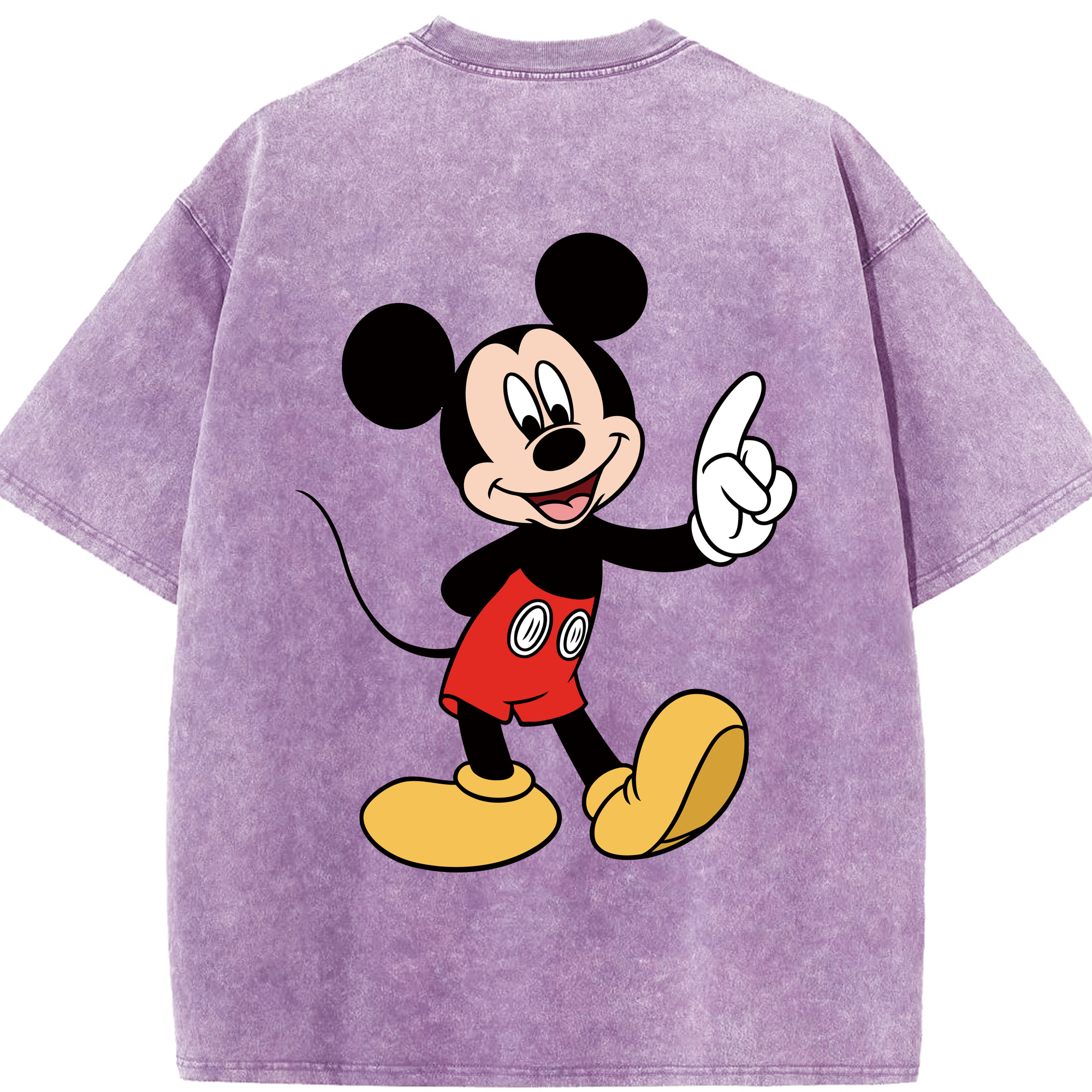 （画像用） ミッキーマウス Mickey Mouse 綿100% ヴィンテージ風 半袖Tシャツ（背面プリント）