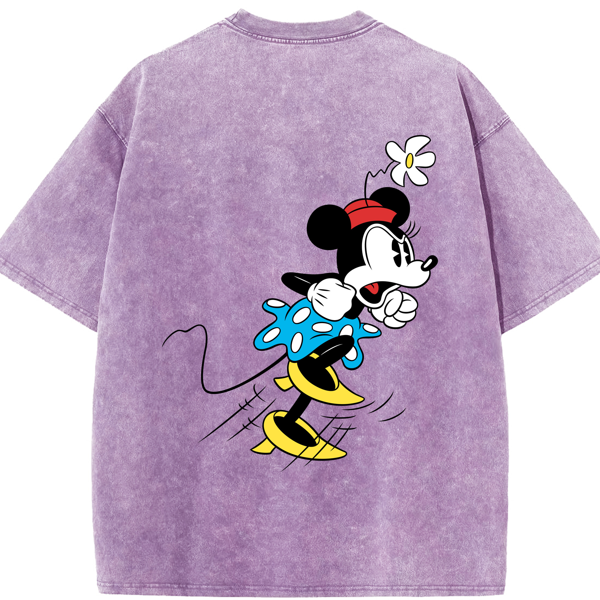 （画像用） ミッキーマウス Mickey Mouse 綿100% ヴィンテージ風 半袖Tシャツ（背面プリント）