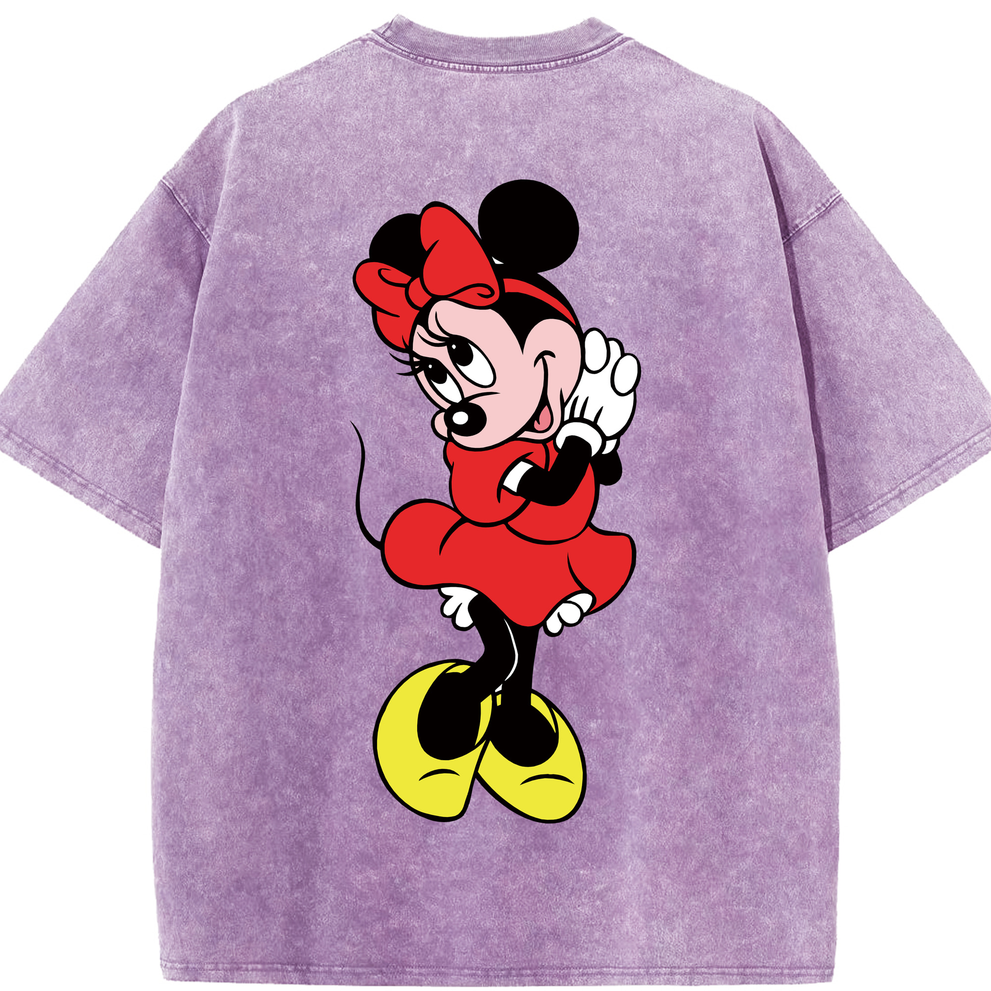 （画像用） ミッキーマウス Mickey Mouse 綿100% ヴィンテージ風 半袖Tシャツ（背面プリント）