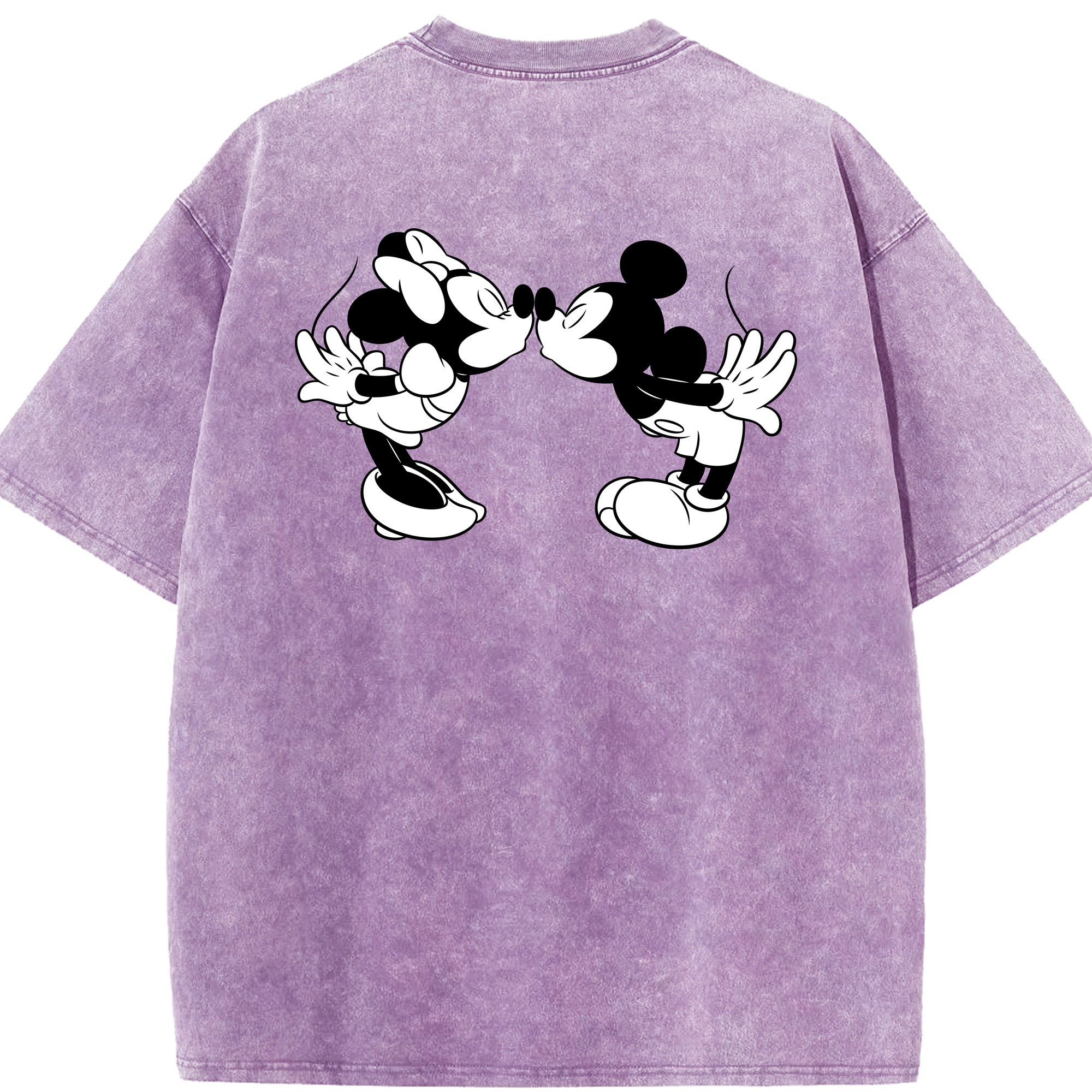 （画像用） ミッキーマウス Mickey Mouse 綿100% ヴィンテージ風 半袖Tシャツ（背面プリント）