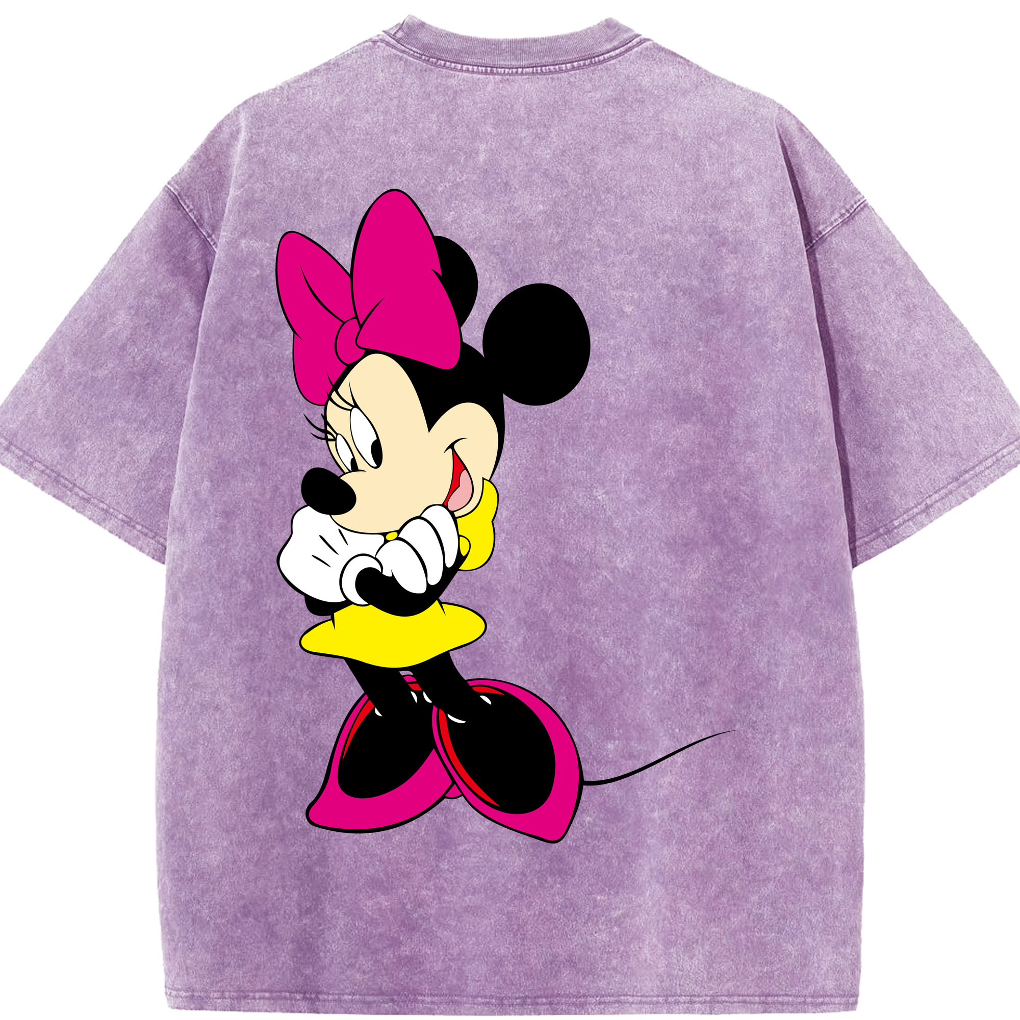 （画像用） ミッキーマウス Mickey Mouse 綿100% ヴィンテージ風 半袖Tシャツ（背面プリント）