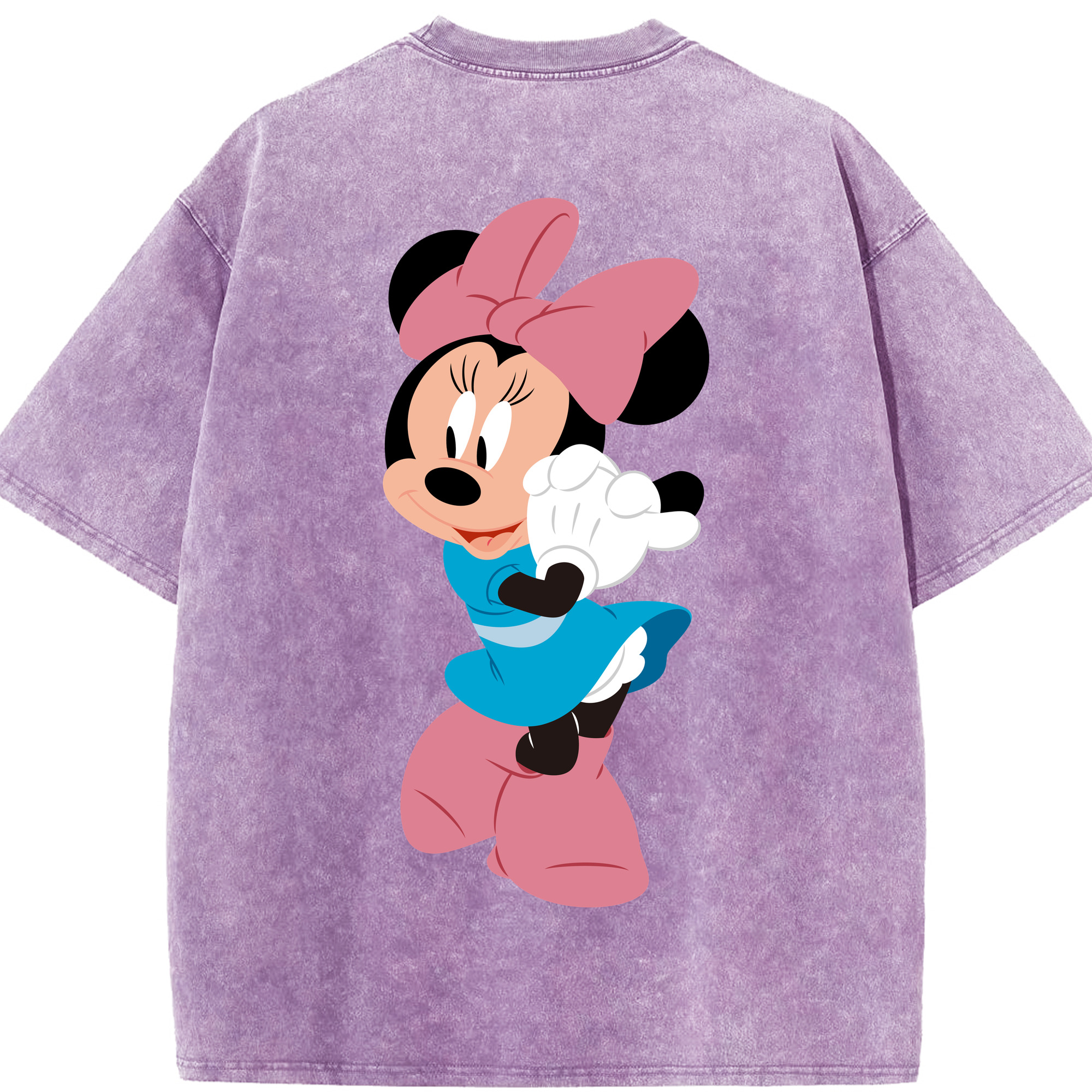 （画像用） ミッキーマウス Mickey Mouse 綿100% ヴィンテージ風 半袖Tシャツ（背面プリント）