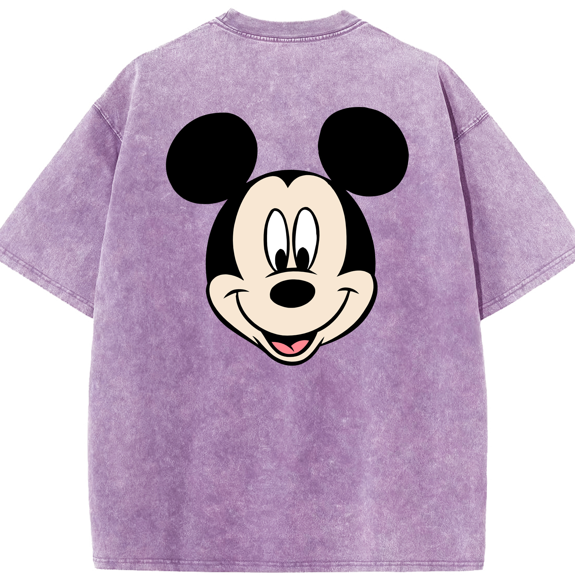 （画像用） ミッキーマウス Mickey Mouse 綿100% ヴィンテージ風 半袖Tシャツ（背面プリント）
