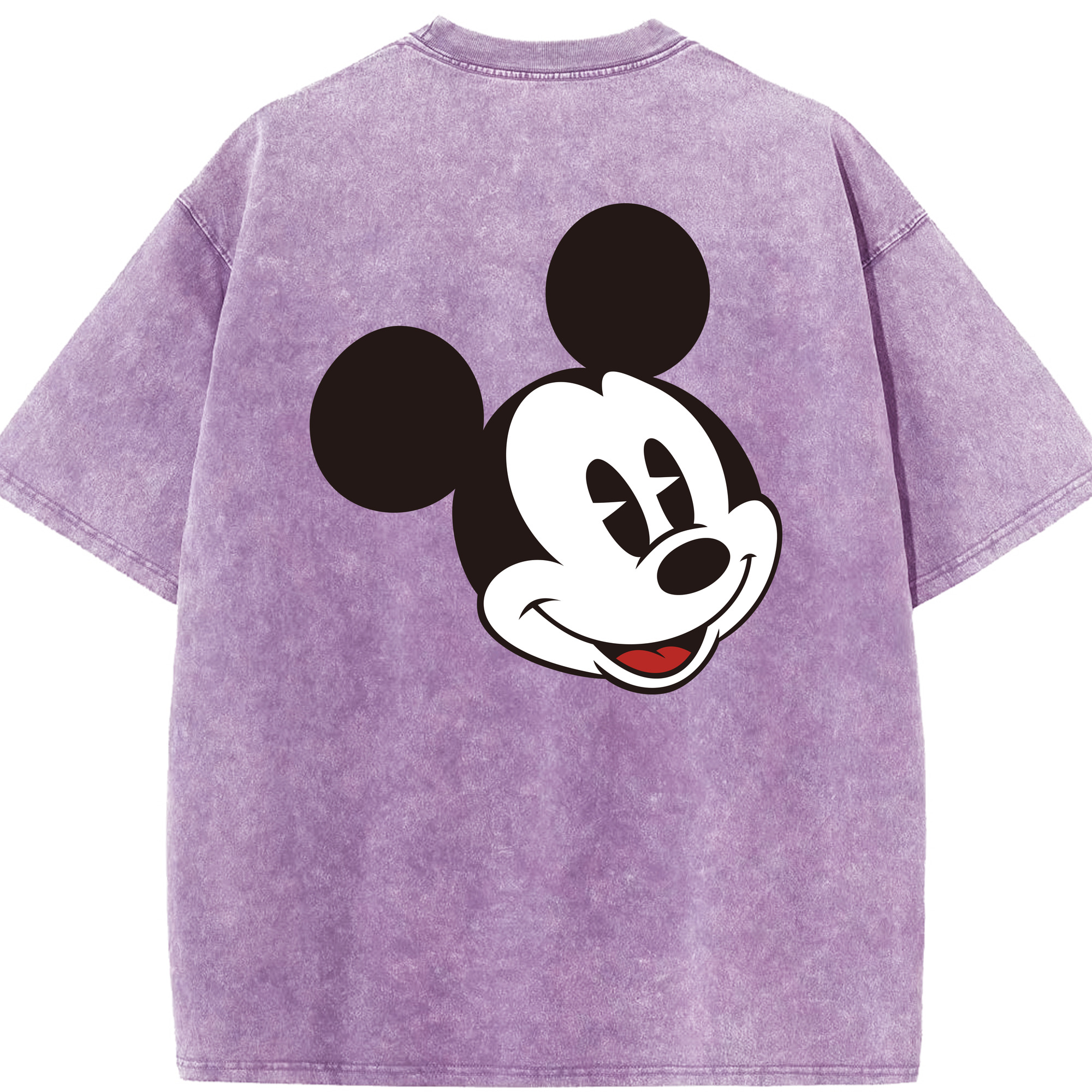 （画像用） ミッキーマウス Mickey Mouse 綿100% ヴィンテージ風 半袖Tシャツ（背面プリント）