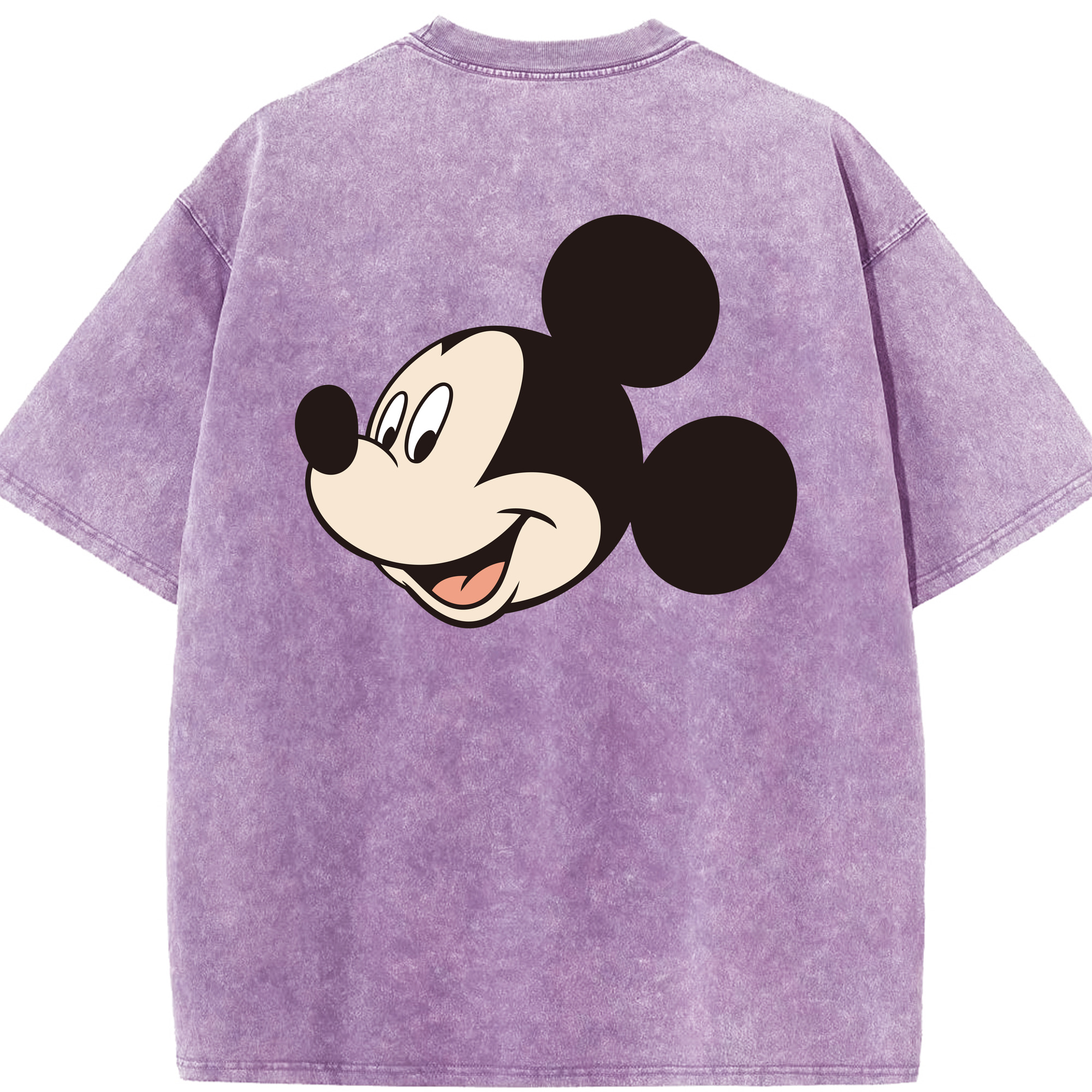 （画像用） ミッキーマウス Mickey Mouse 綿100% ヴィンテージ風 半袖Tシャツ（背面プリント）