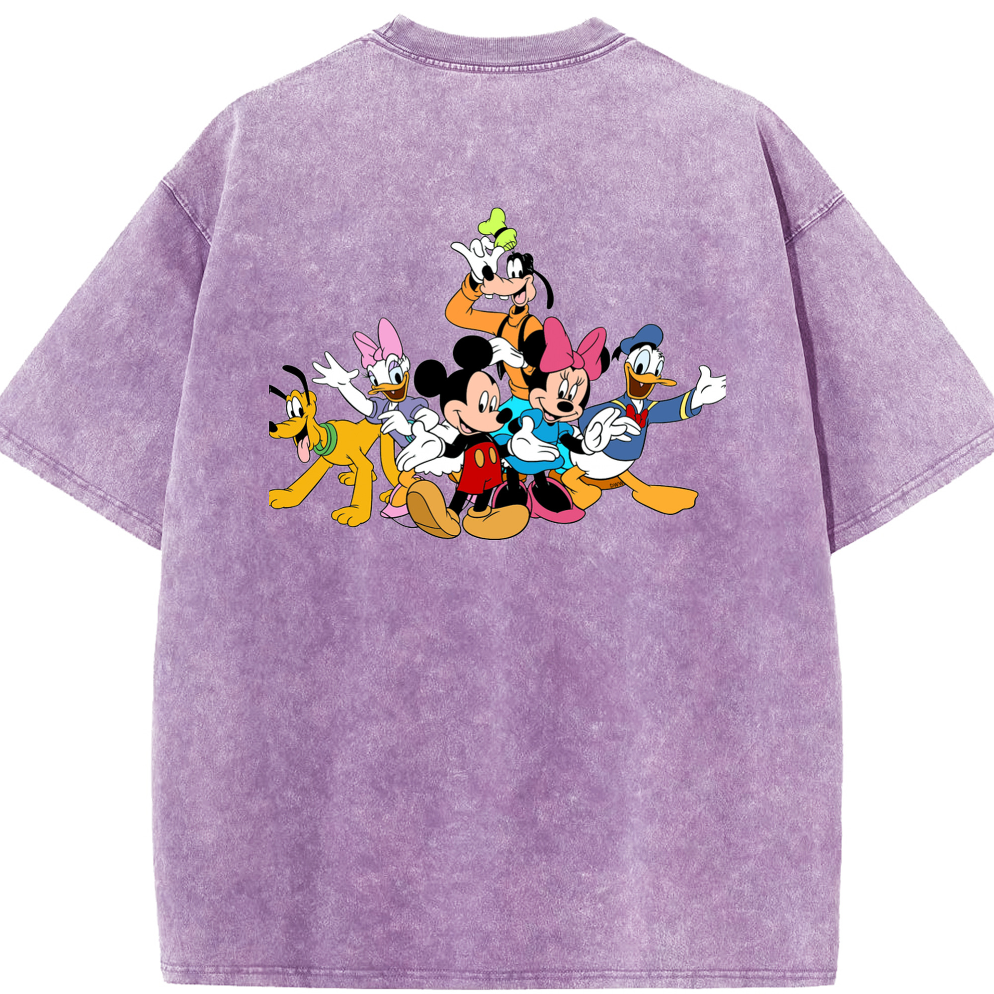 （画像用） ミッキーマウス Mickey Mouse 綿100% ヴィンテージ風 半袖Tシャツ（背面プリント）