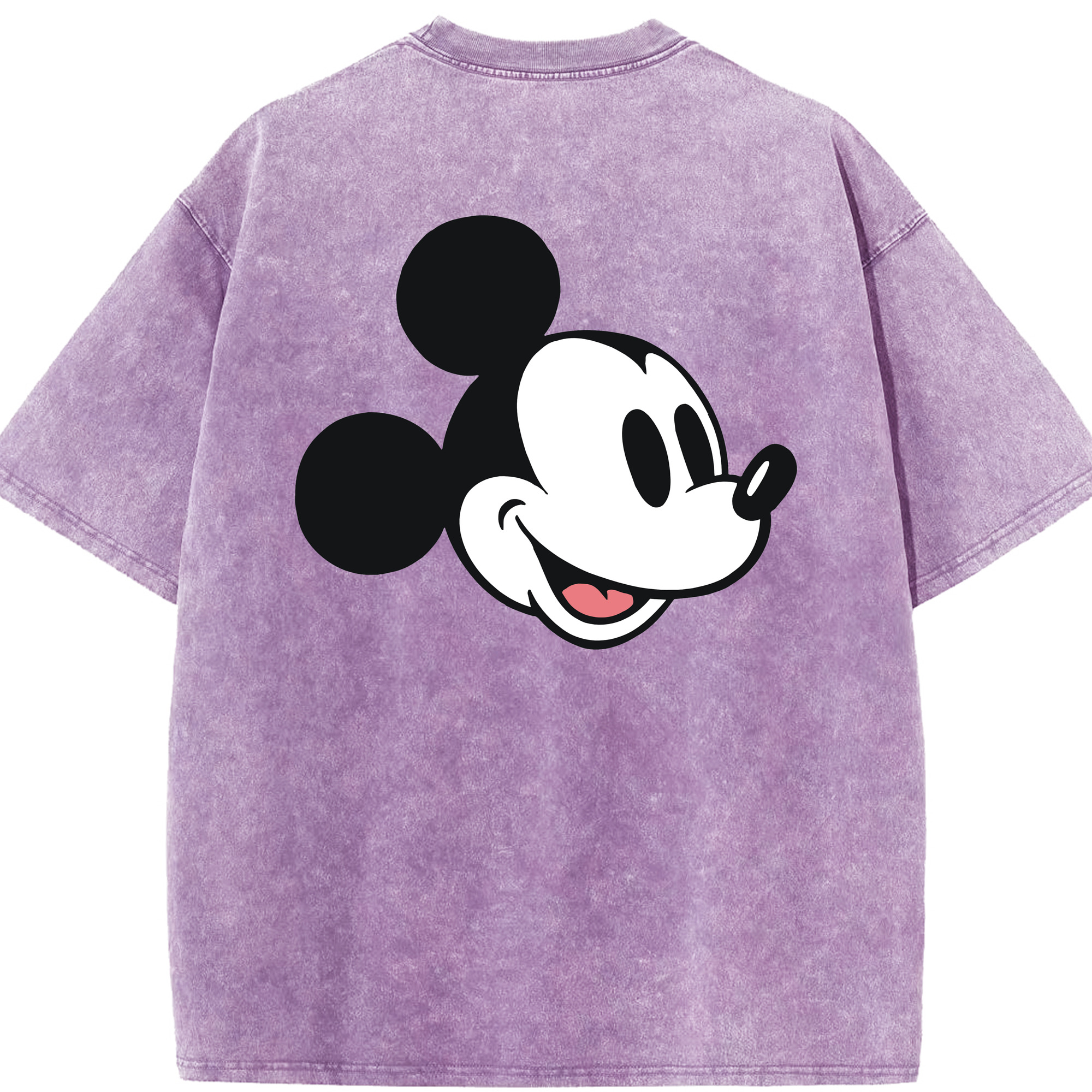 （画像用） ミッキーマウス Mickey Mouse 綿100% ヴィンテージ風 半袖Tシャツ（背面プリント）