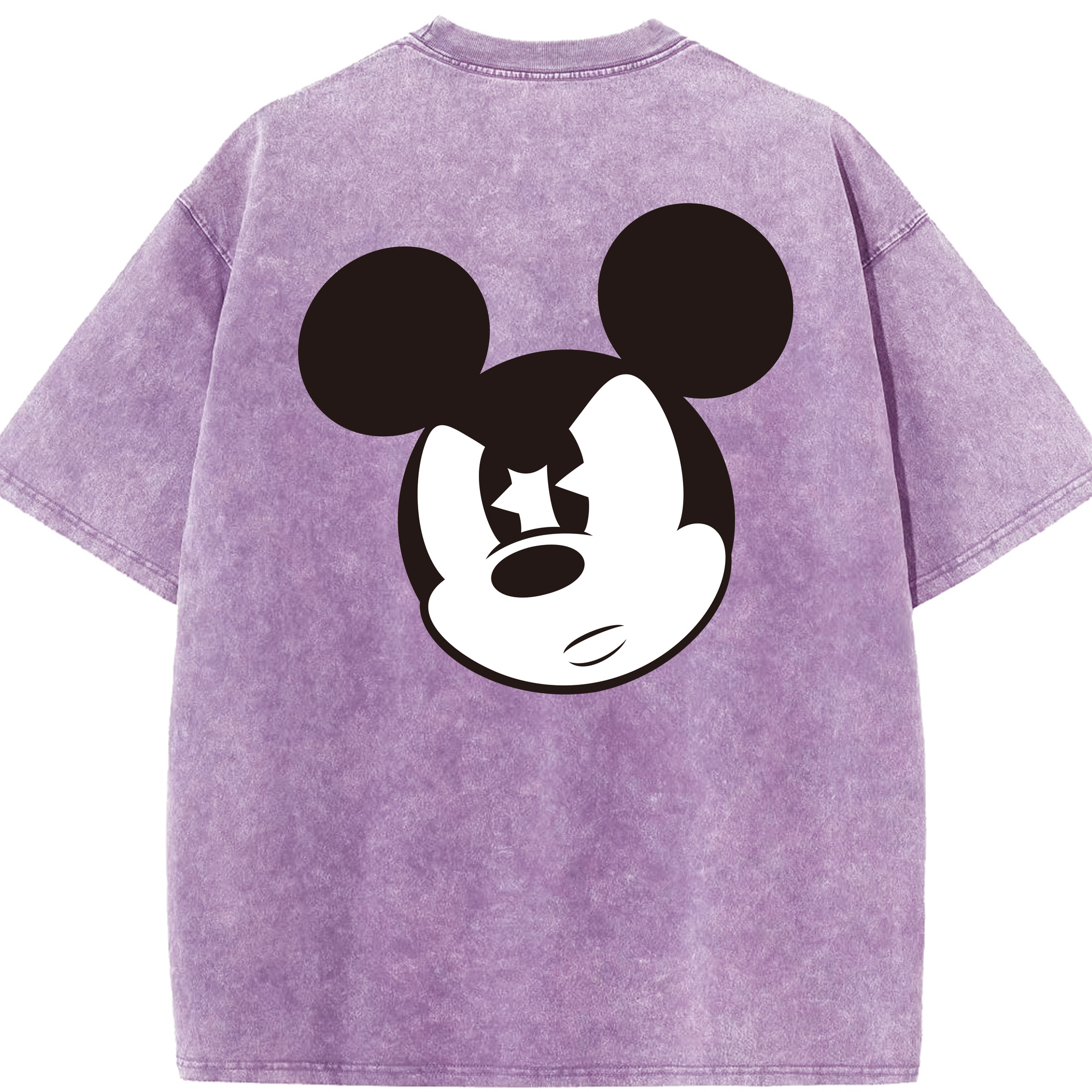 （画像用） ミッキーマウス Mickey Mouse 綿100% ヴィンテージ風 半袖Tシャツ（背面プリント）