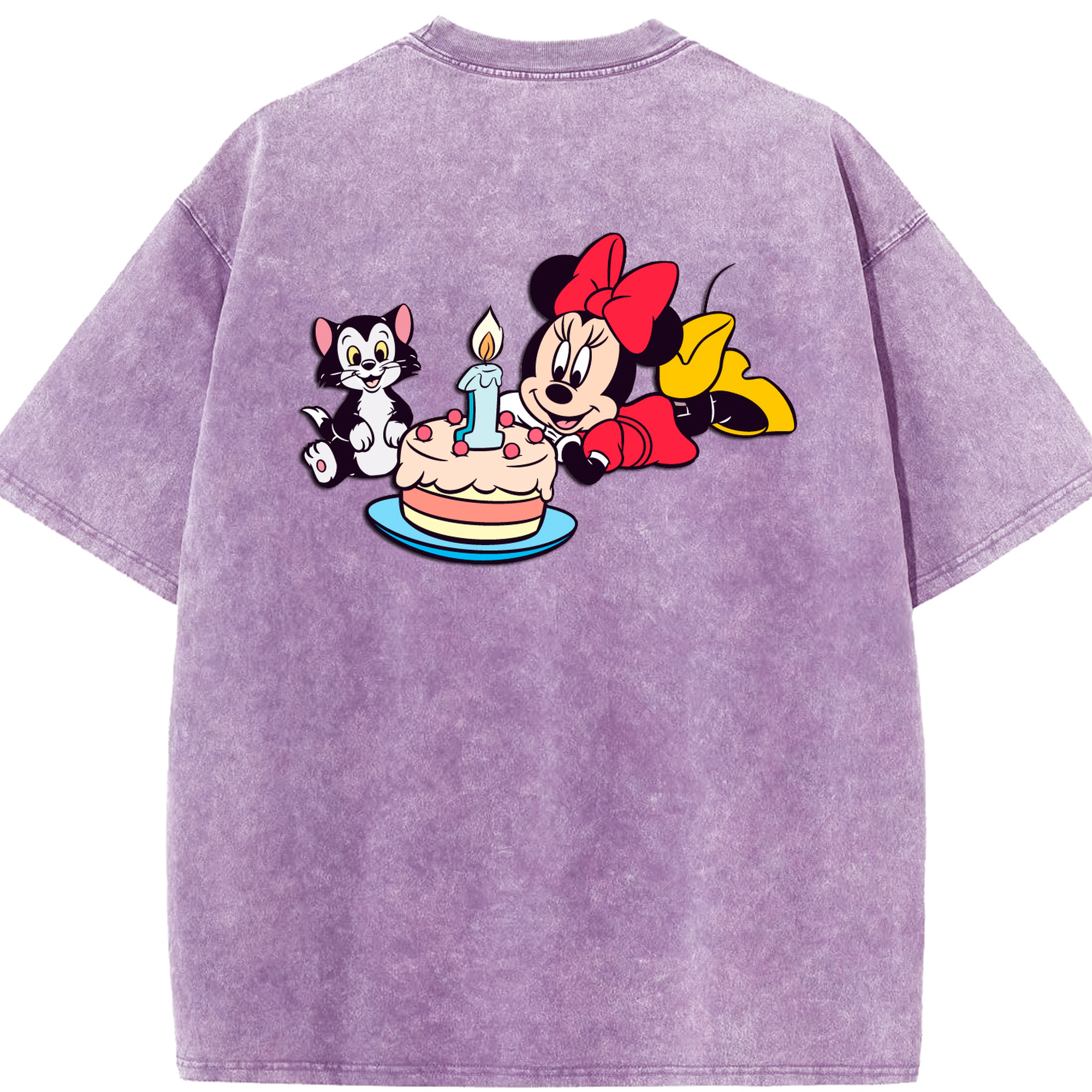 （画像用） ミッキーマウス Mickey Mouse 綿100% ヴィンテージ風 半袖Tシャツ（背面プリント）