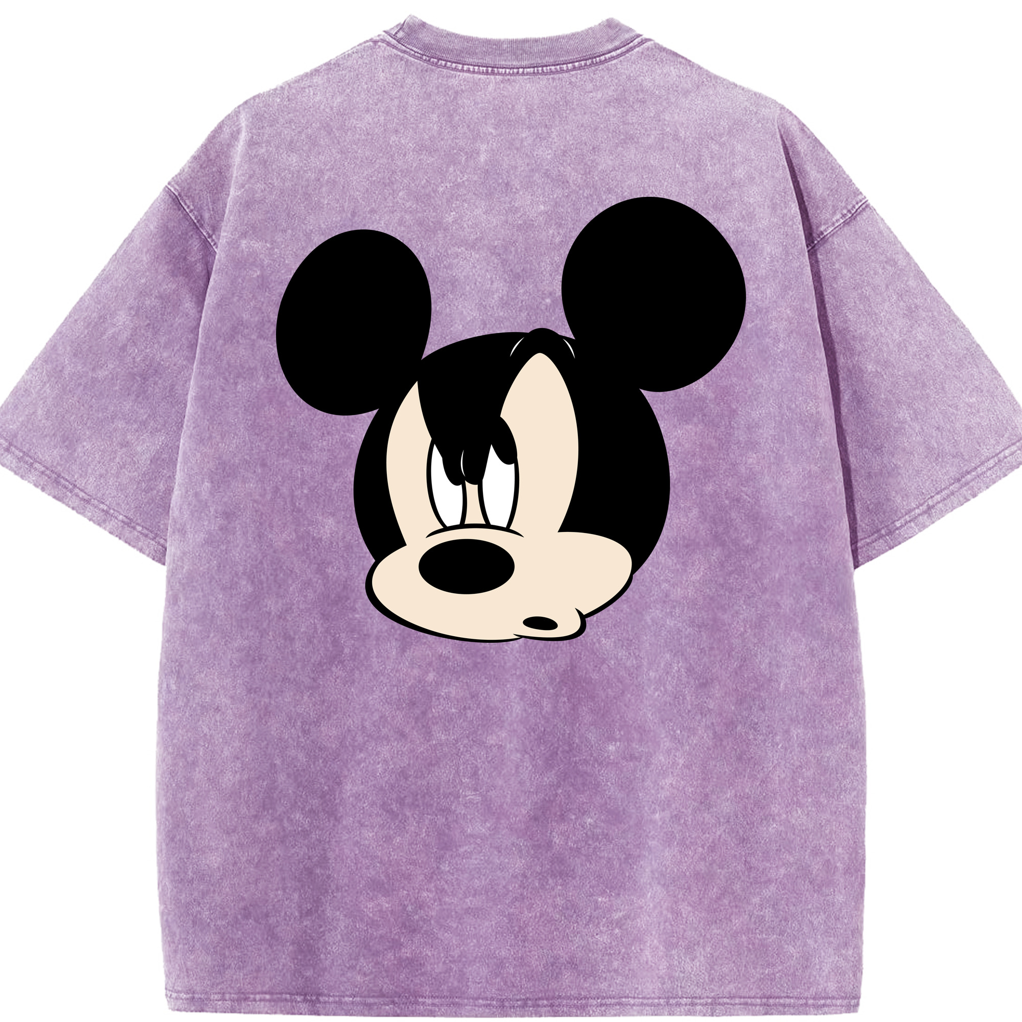 （画像用） ミッキーマウス Mickey Mouse 綿100% ヴィンテージ風 半袖Tシャツ（背面プリント）