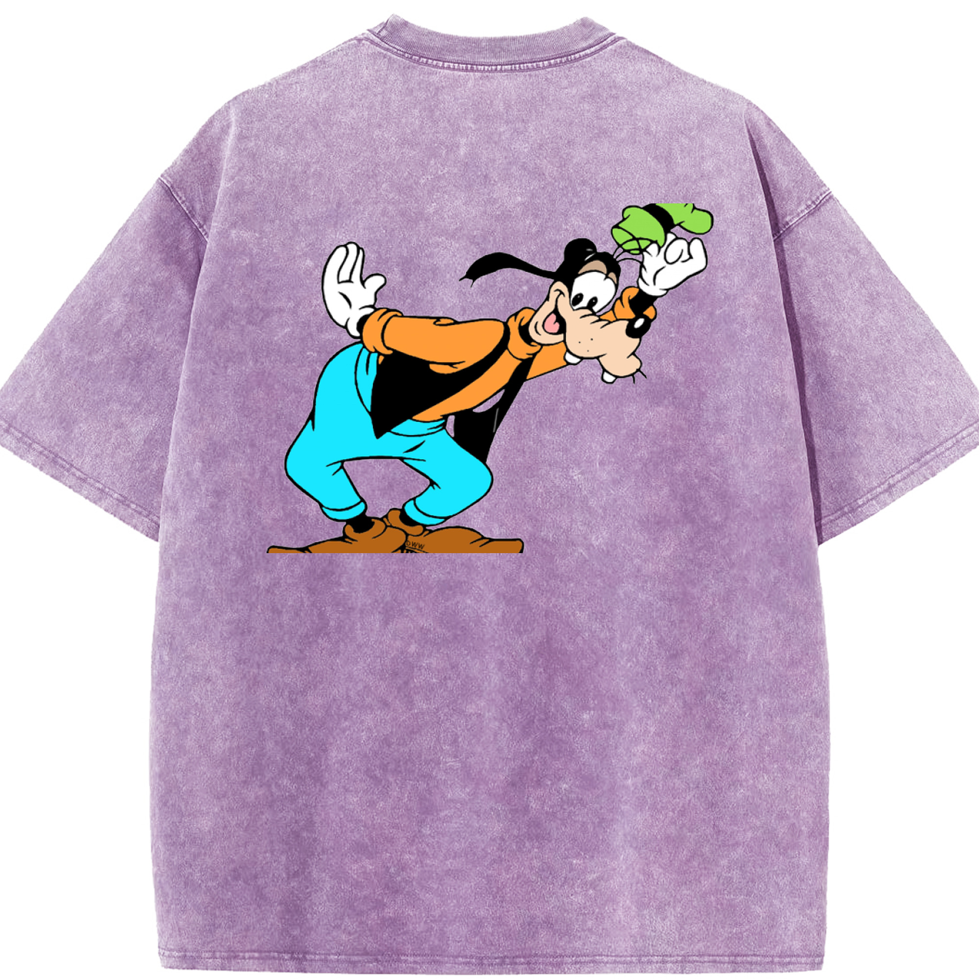 （画像用） ミッキーマウス Mickey Mouse 綿100% ヴィンテージ風 半袖Tシャツ（背面プリント）
