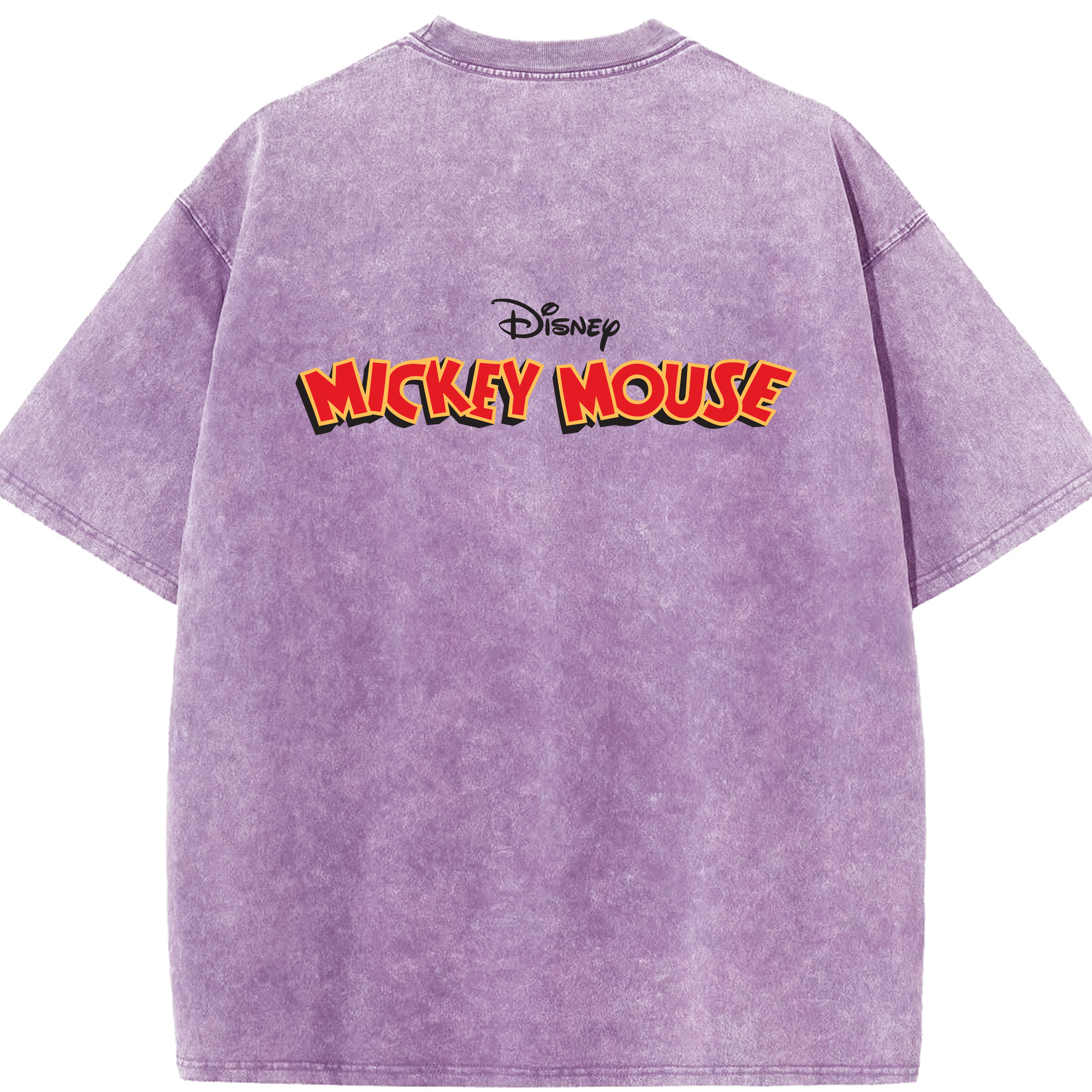 （画像用） ミッキーマウス Mickey Mouse 綿100% ヴィンテージ風 半袖Tシャツ（背面プリント）