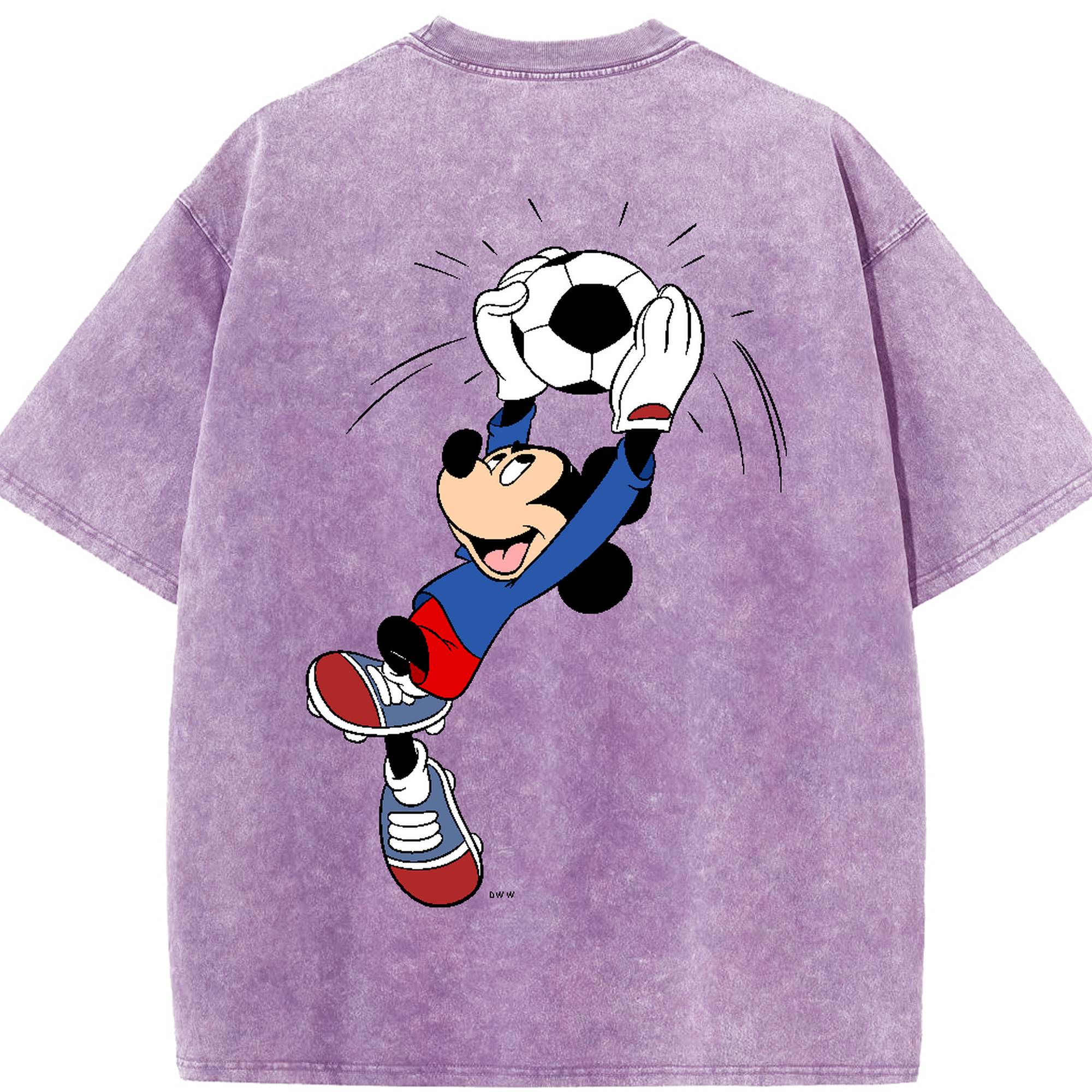 （画像用） ミッキーマウス Mickey Mouse 綿100% ヴィンテージ風 半袖Tシャツ（背面プリント）