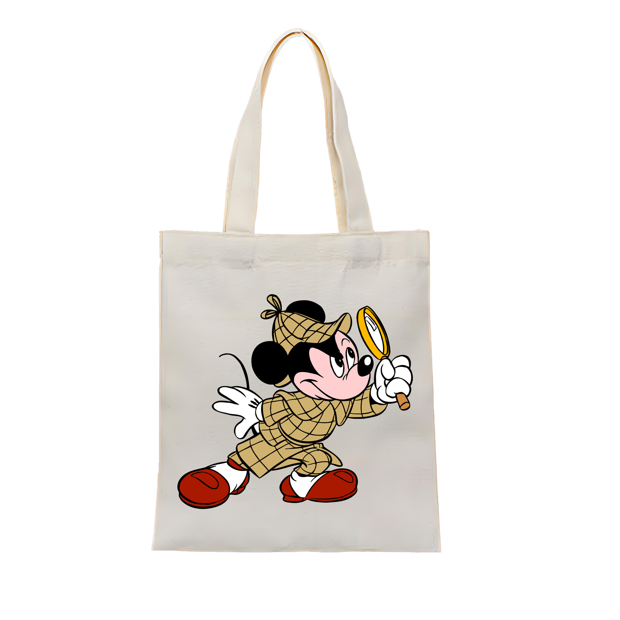 （画像用） ミッキーマウス Mickey Mouse 縦型キャンバス生地手提げバッグ　トートバッグ