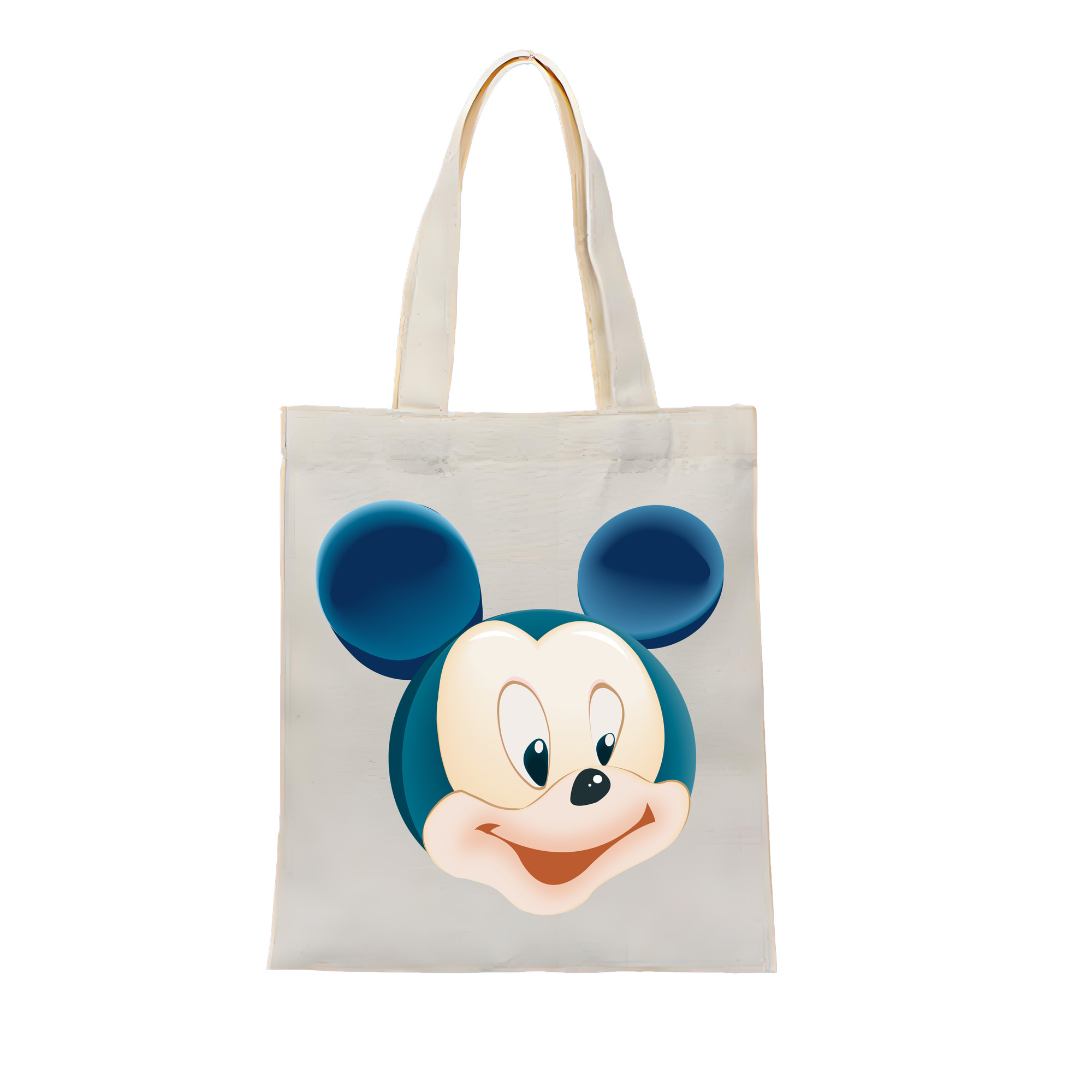 ミッキーマウス Mickey Mouse 縦型キャンバス生地手提げバッグ　トートバッグ