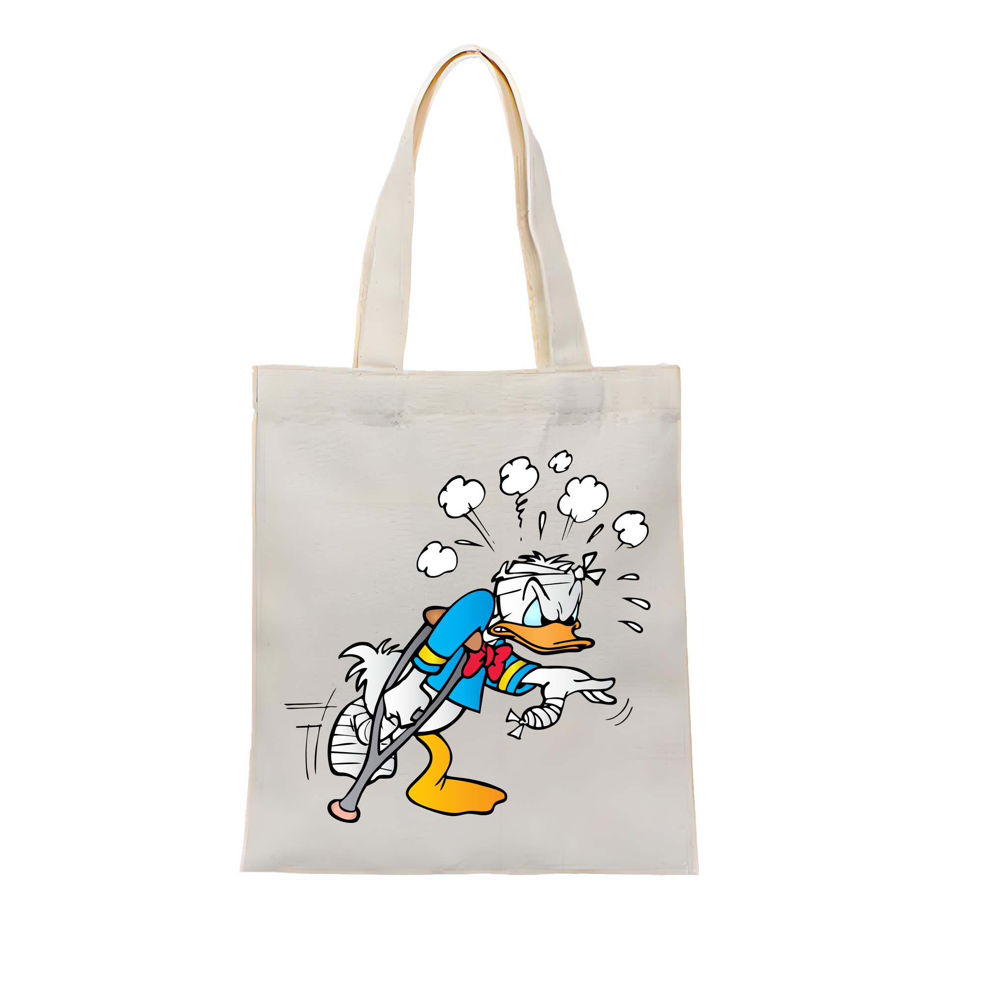 ミッキーマウス Mickey Mouse 縦型キャンバス生地手提げバッグ　トートバッグ