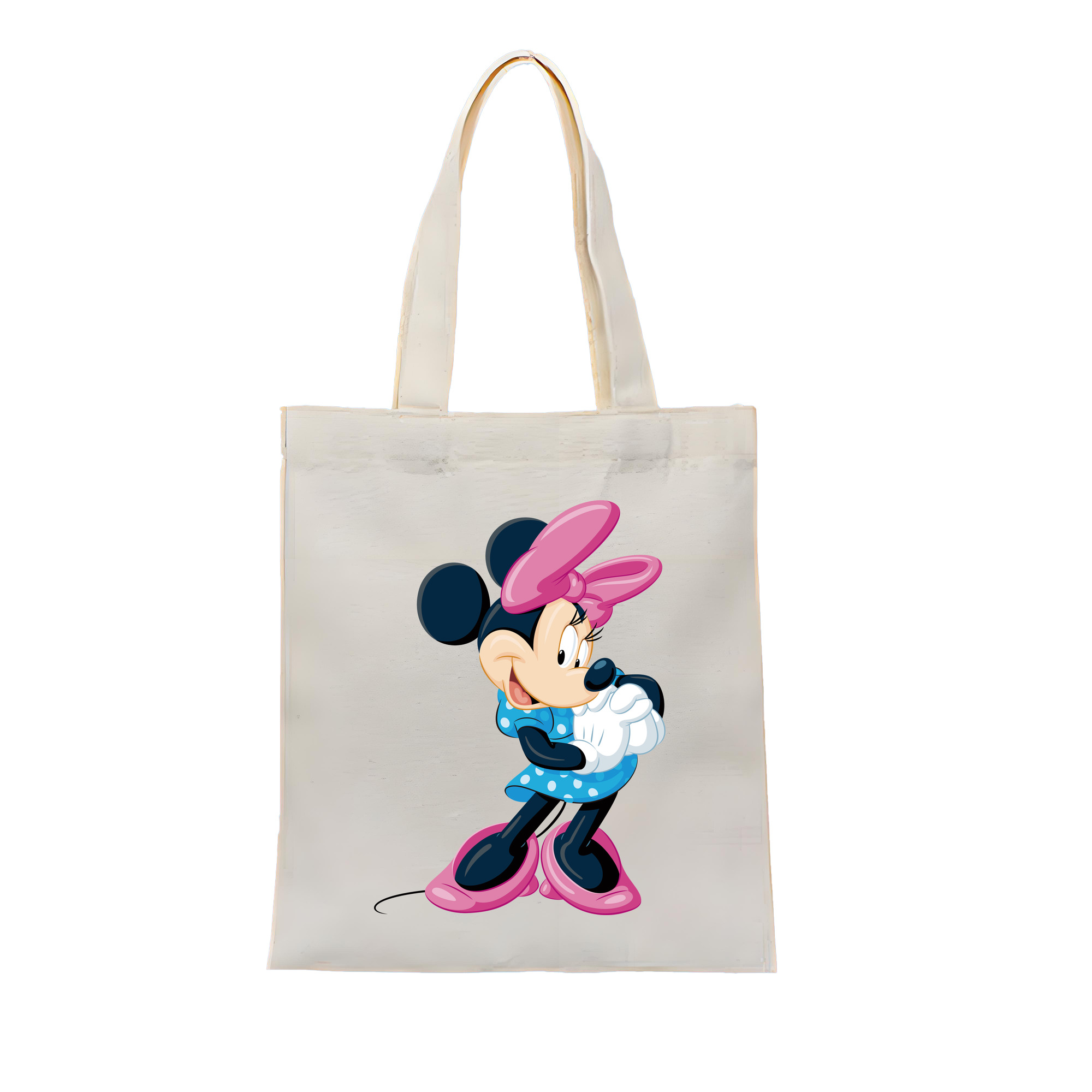 ミッキーマウス Mickey Mouse 縦型キャンバス生地手提げバッグ　トートバッグ