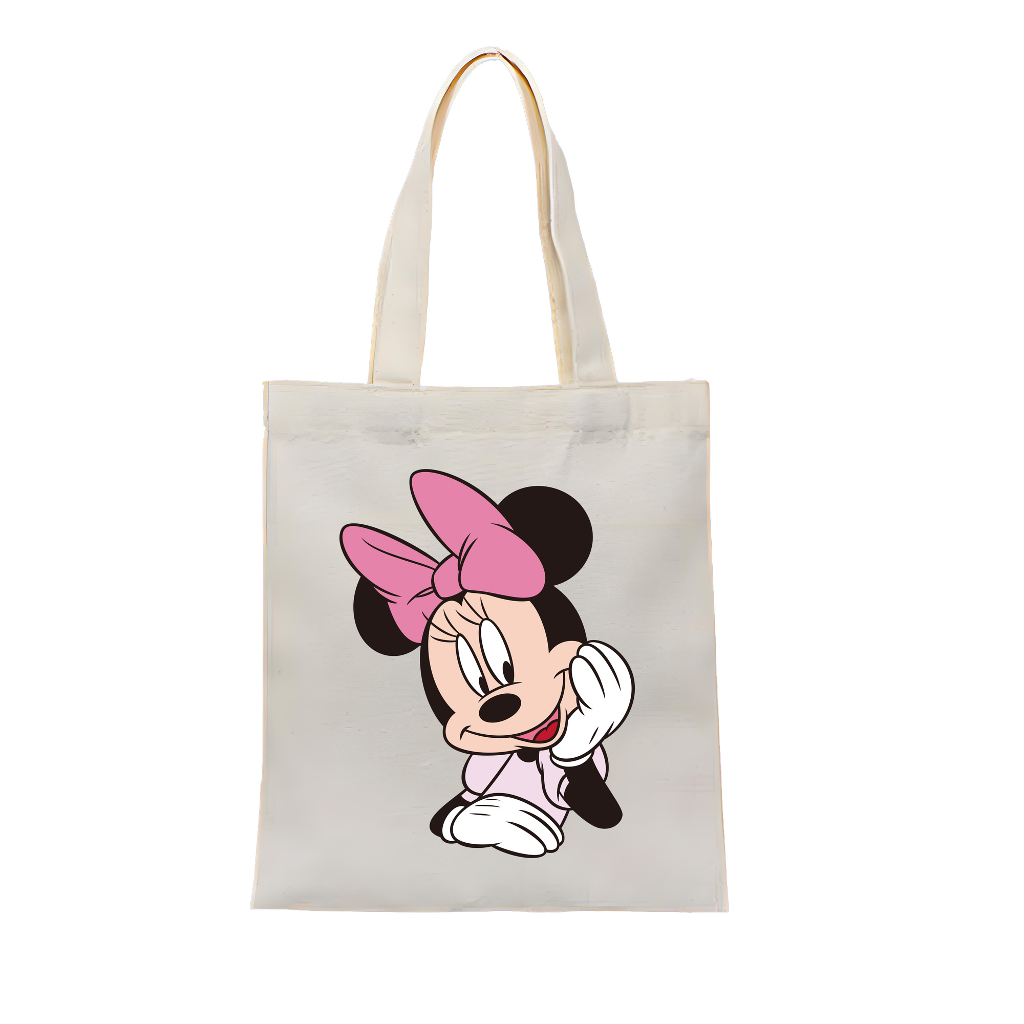 （画像用） ミッキーマウス Mickey Mouse 縦型キャンバス生地手提げバッグ　トートバッグ