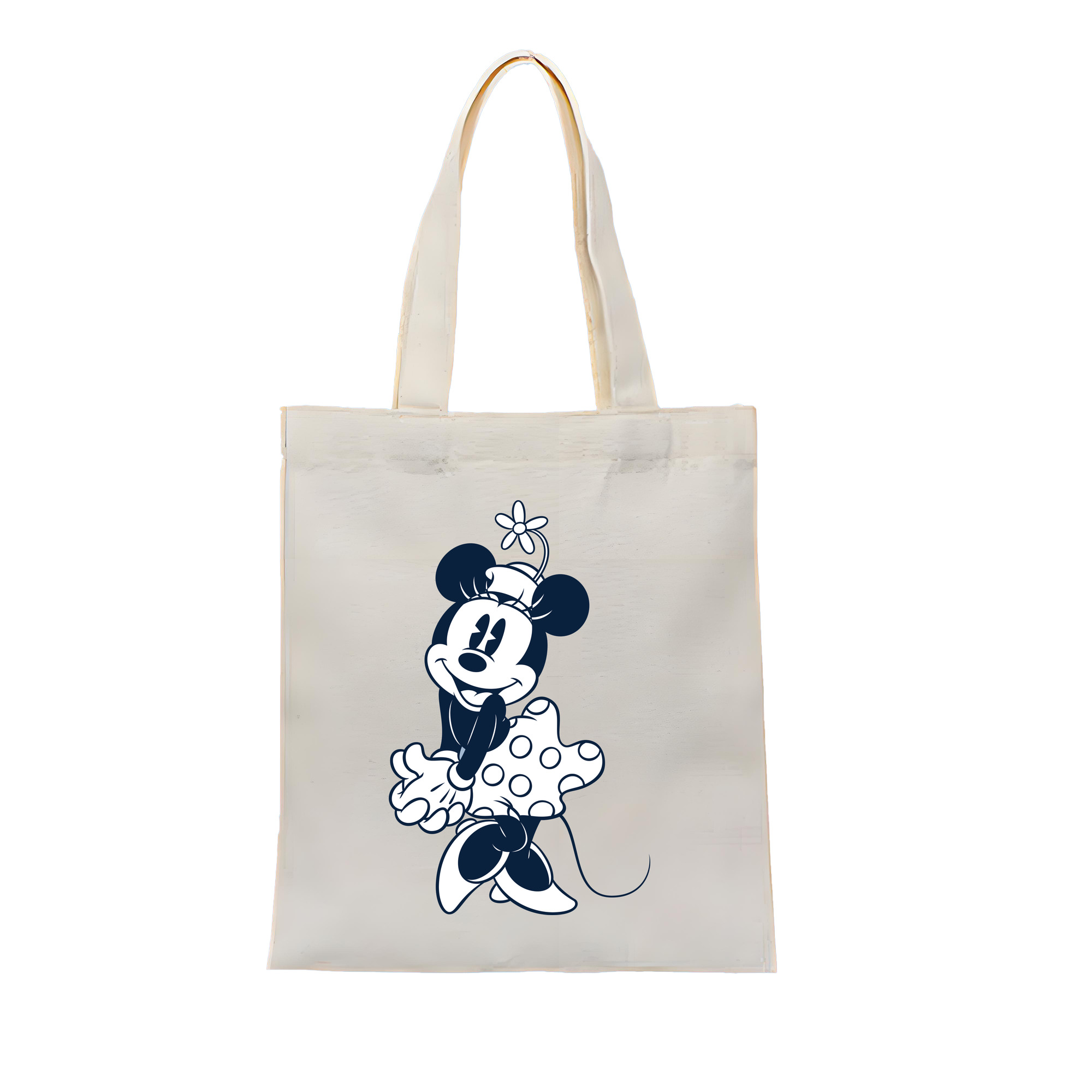（画像用） ミッキーマウス Mickey Mouse 縦型キャンバス生地手提げバッグ　トートバッグ