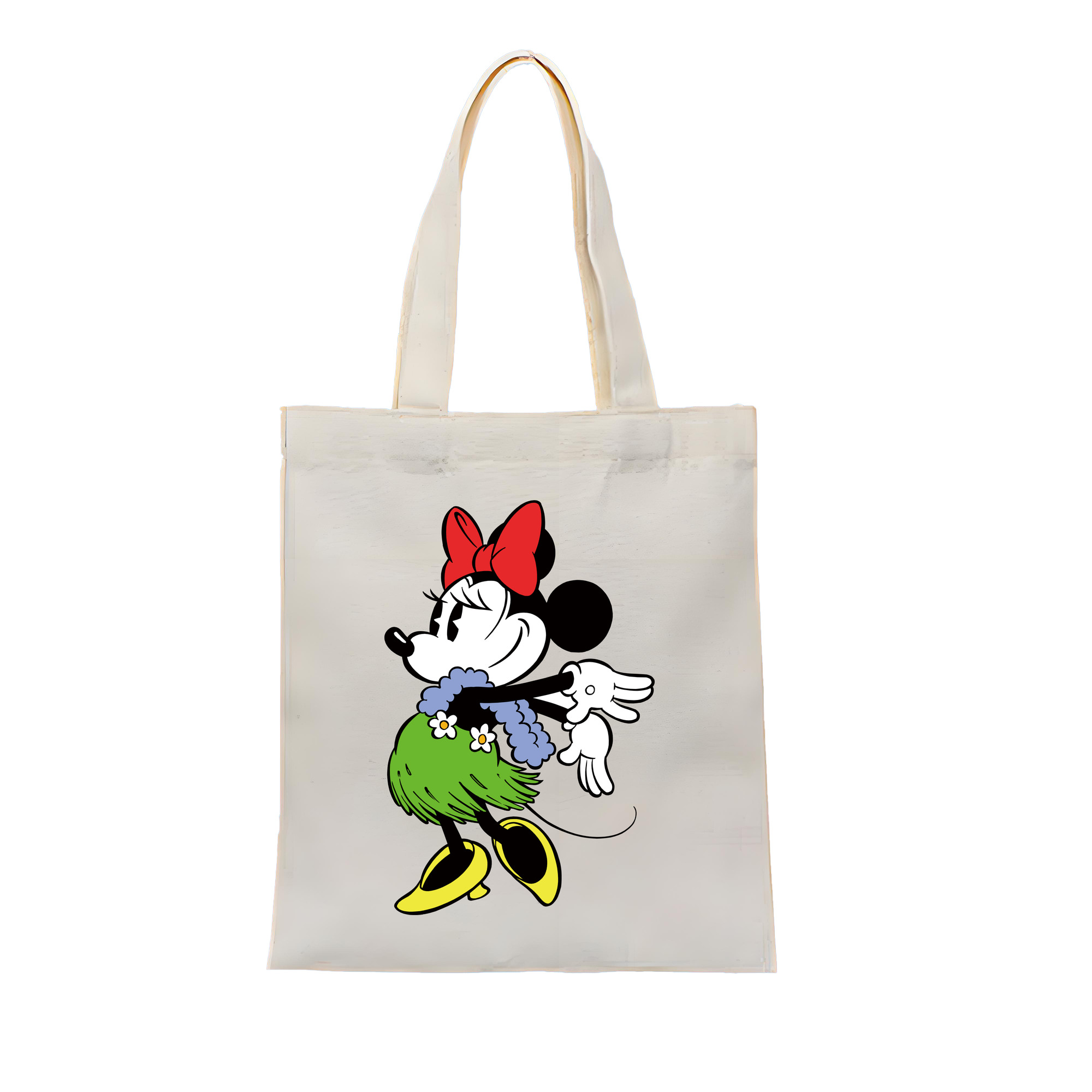 （画像用） ミッキーマウス Mickey Mouse 縦型キャンバス生地手提げバッグ　トートバッグ