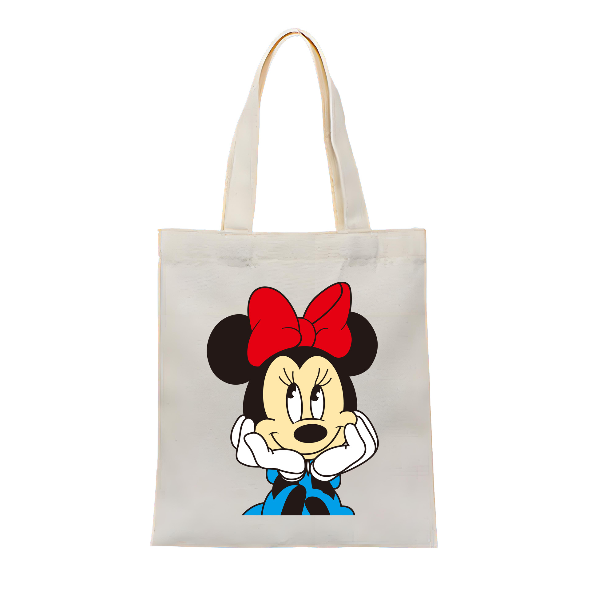（画像用） ミッキーマウス Mickey Mouse 縦型キャンバス生地手提げバッグ　トートバッグ