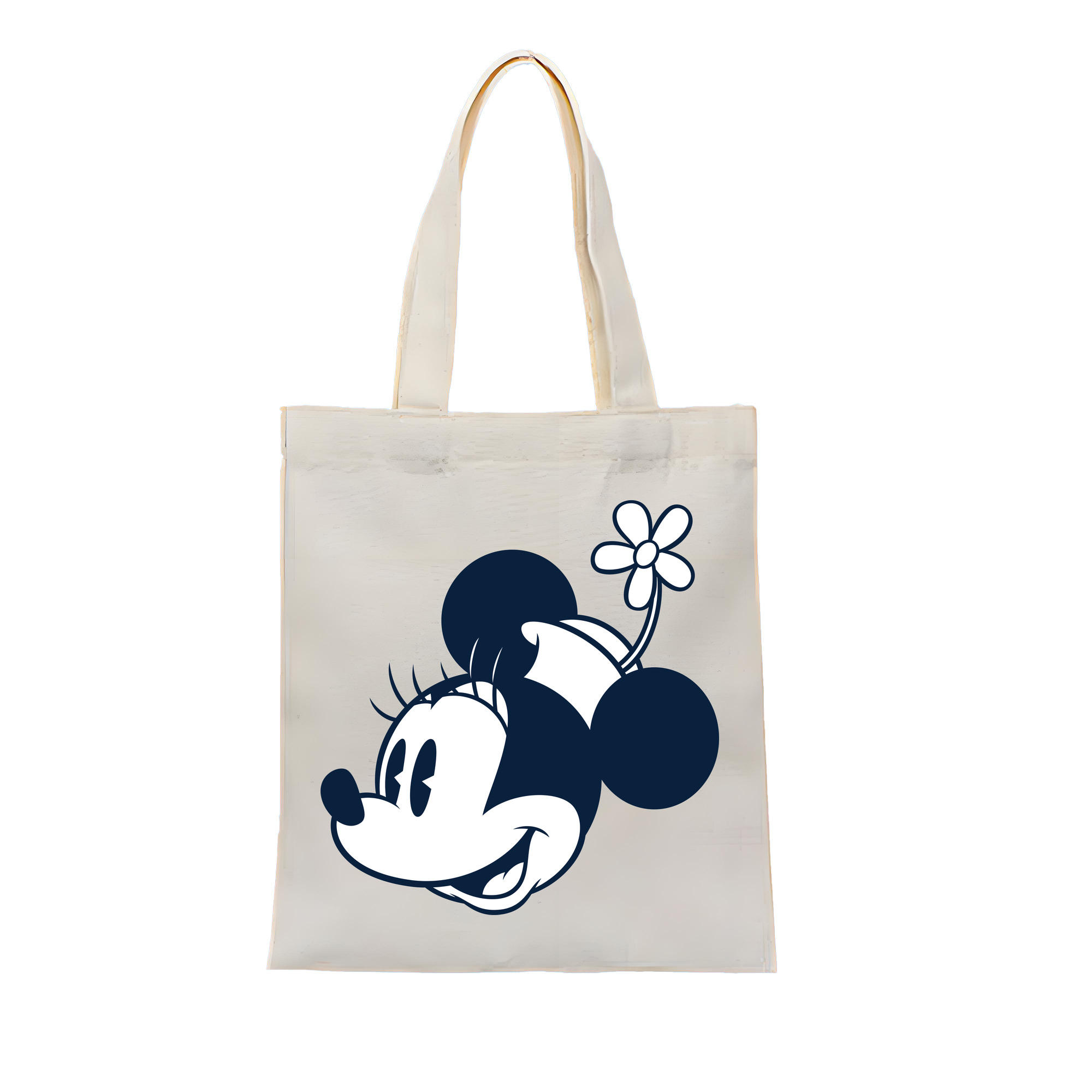 （画像用） ミッキーマウス Mickey Mouse 縦型キャンバス生地手提げバッグ　トートバッグ