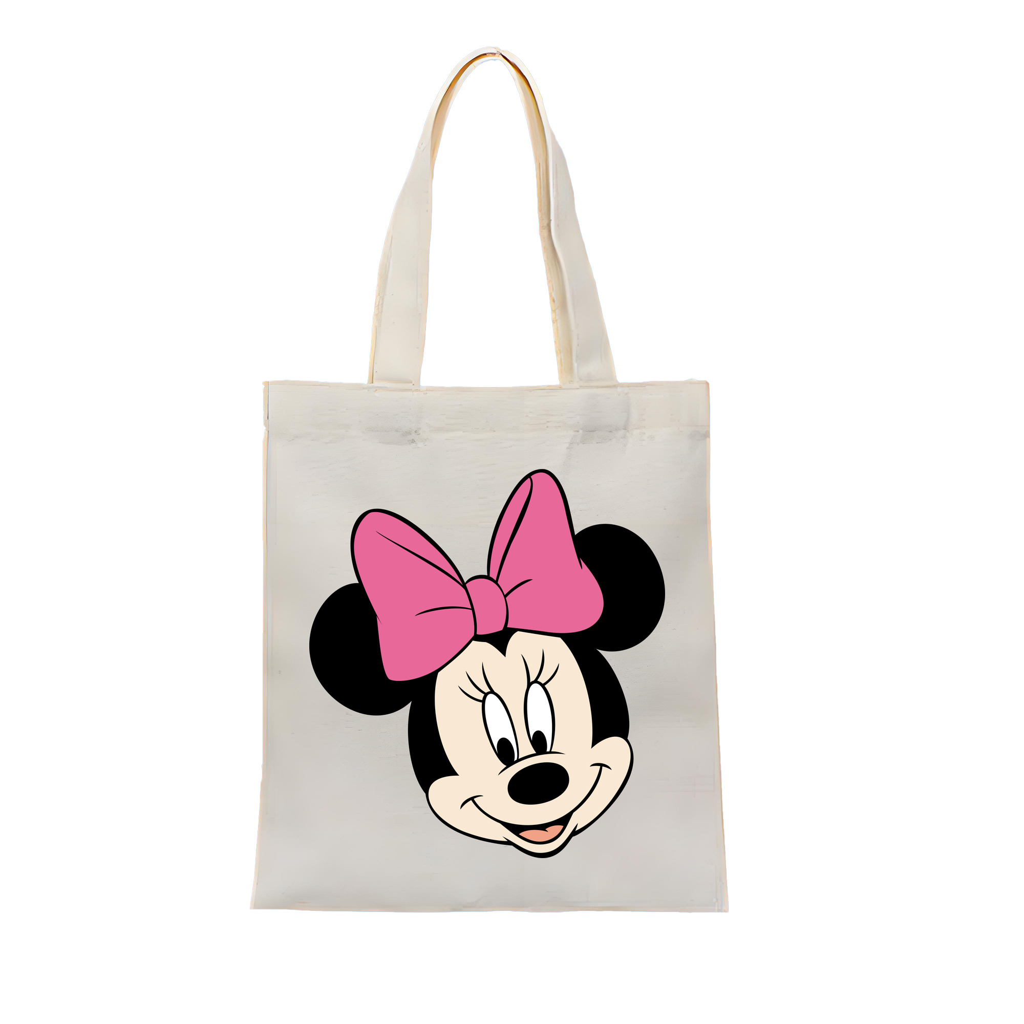 （画像用） ミッキーマウス Mickey Mouse 縦型キャンバス生地手提げバッグ　トートバッグ