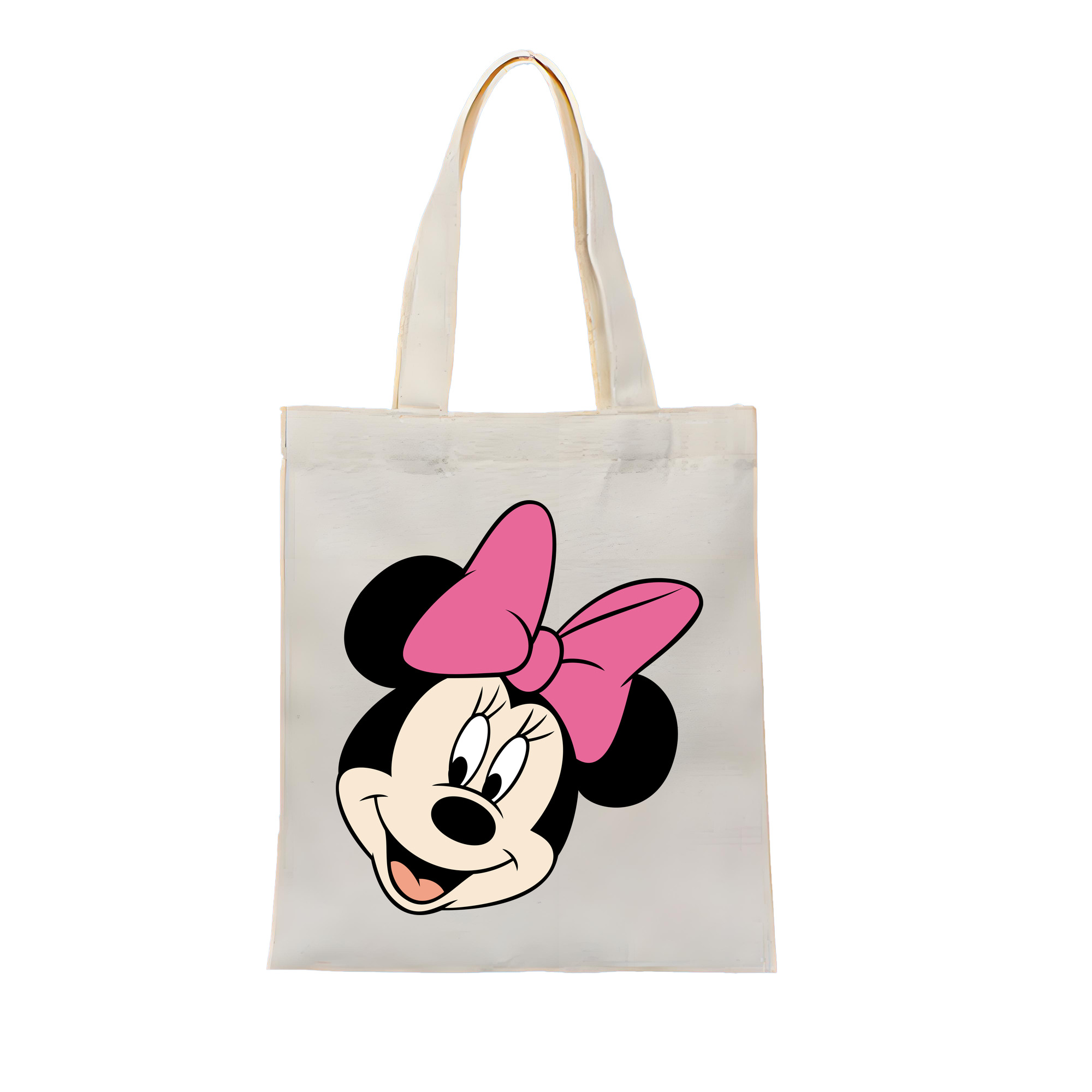 （画像用） ミッキーマウス Mickey Mouse 縦型キャンバス生地手提げバッグ　トートバッグ