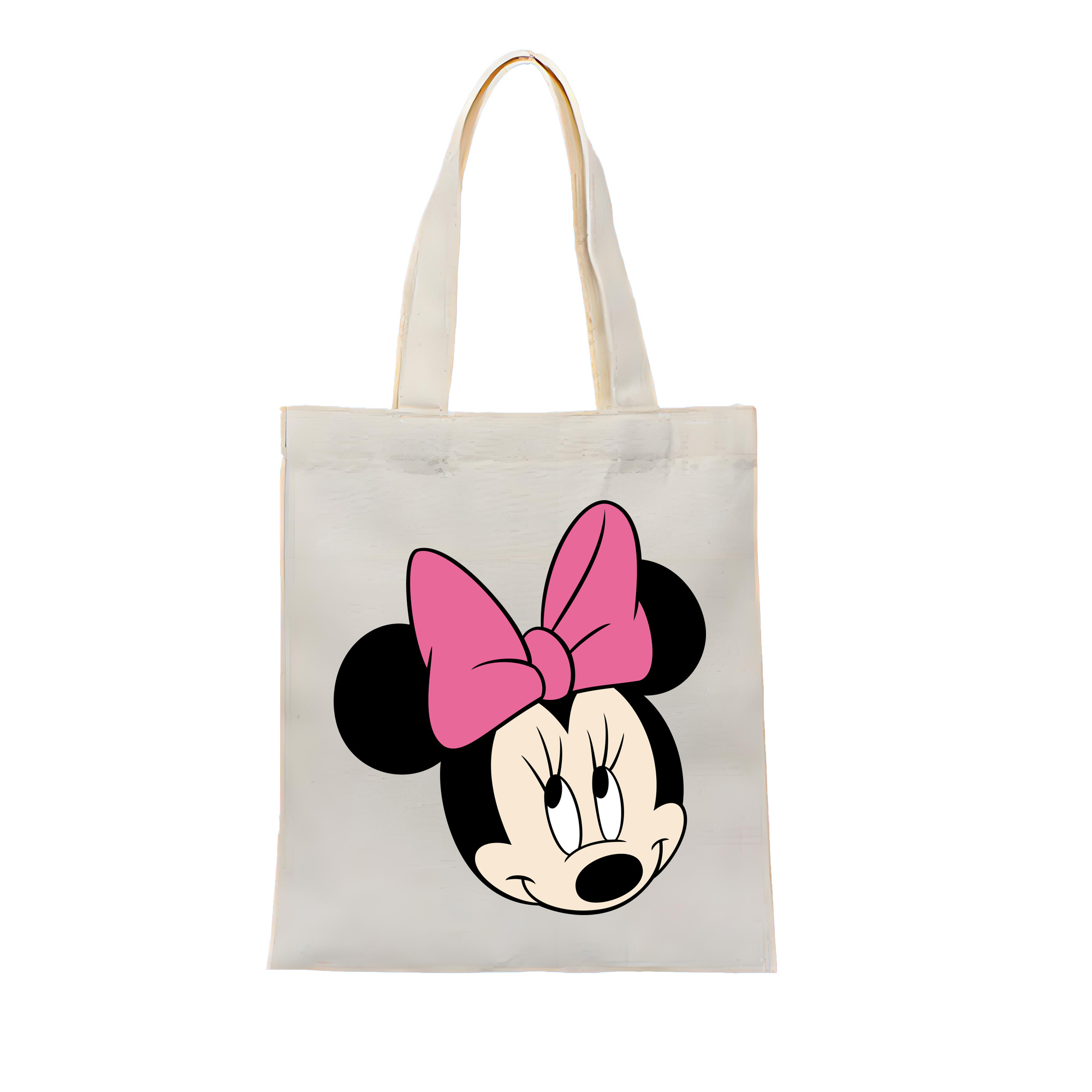（画像用） ミッキーマウス Mickey Mouse 縦型キャンバス生地手提げバッグ　トートバッグ