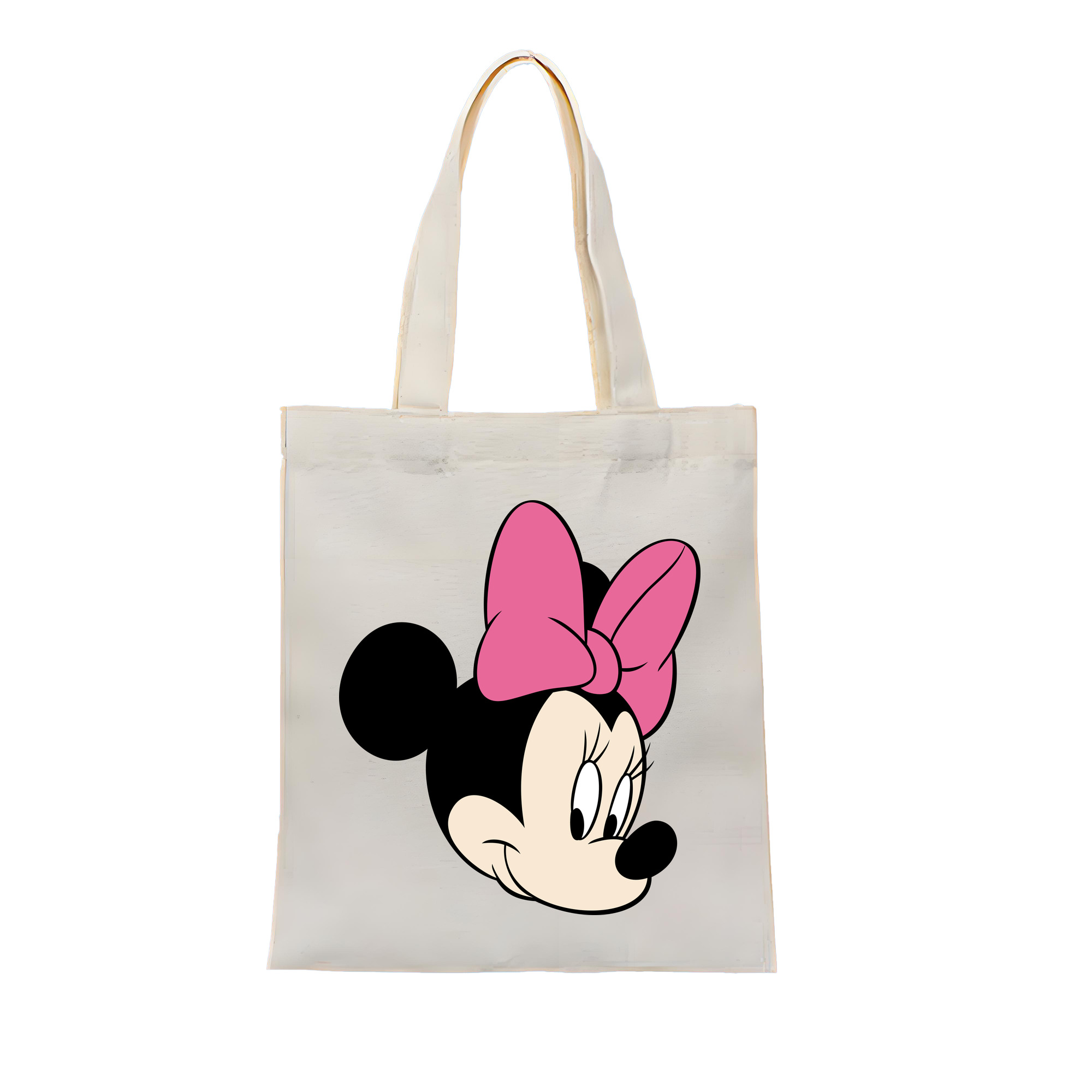 （画像用） ミッキーマウス Mickey Mouse 縦型キャンバス生地手提げバッグ　トートバッグ