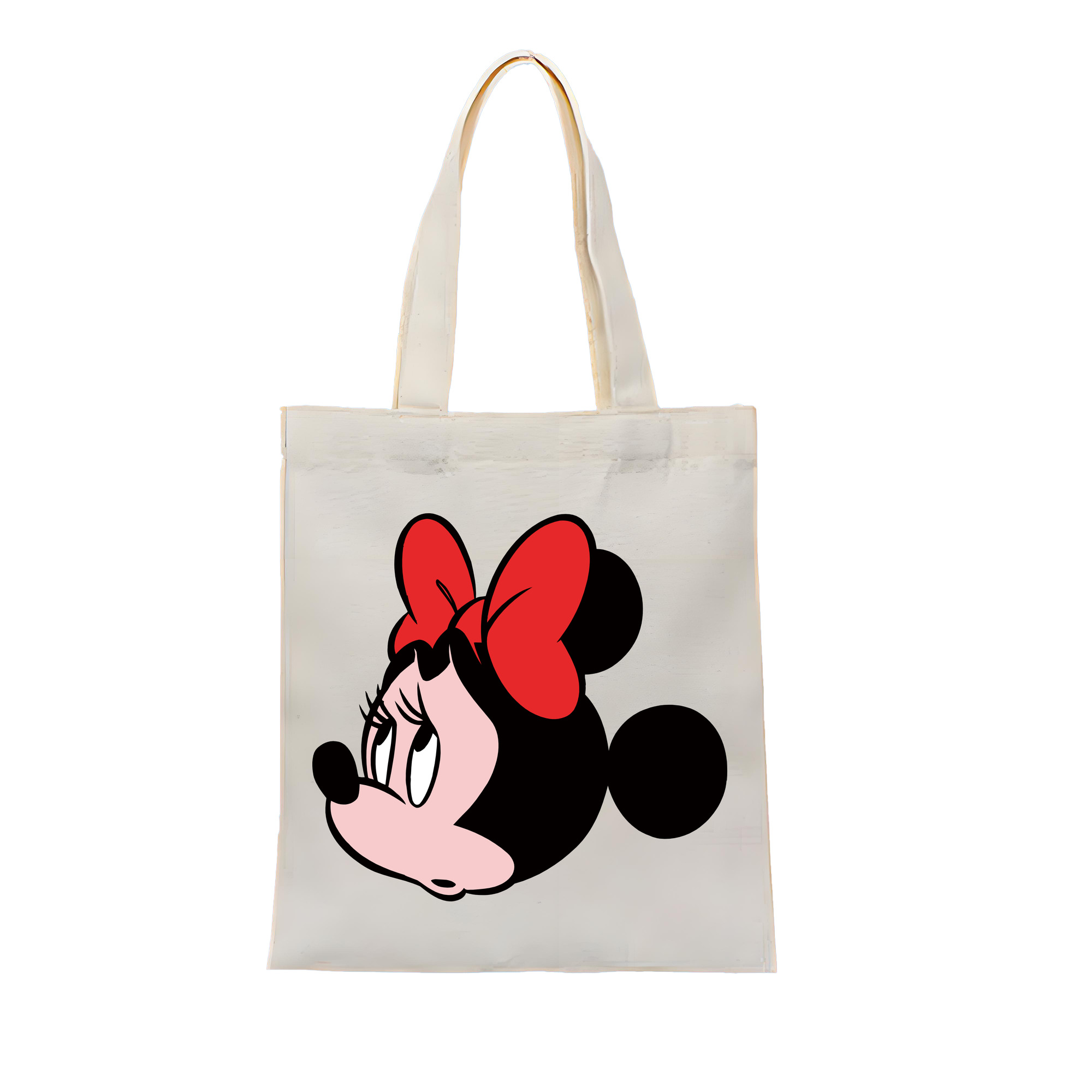 （画像用） ミッキーマウス Mickey Mouse 縦型キャンバス生地手提げバッグ　トートバッグ