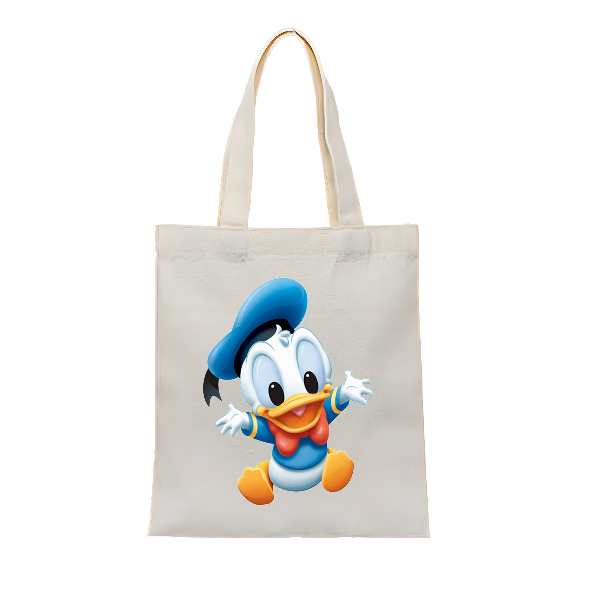 （画像用） ミッキーマウス Mickey Mouse 縦型キャンバス生地手提げバッグ　トートバッグ