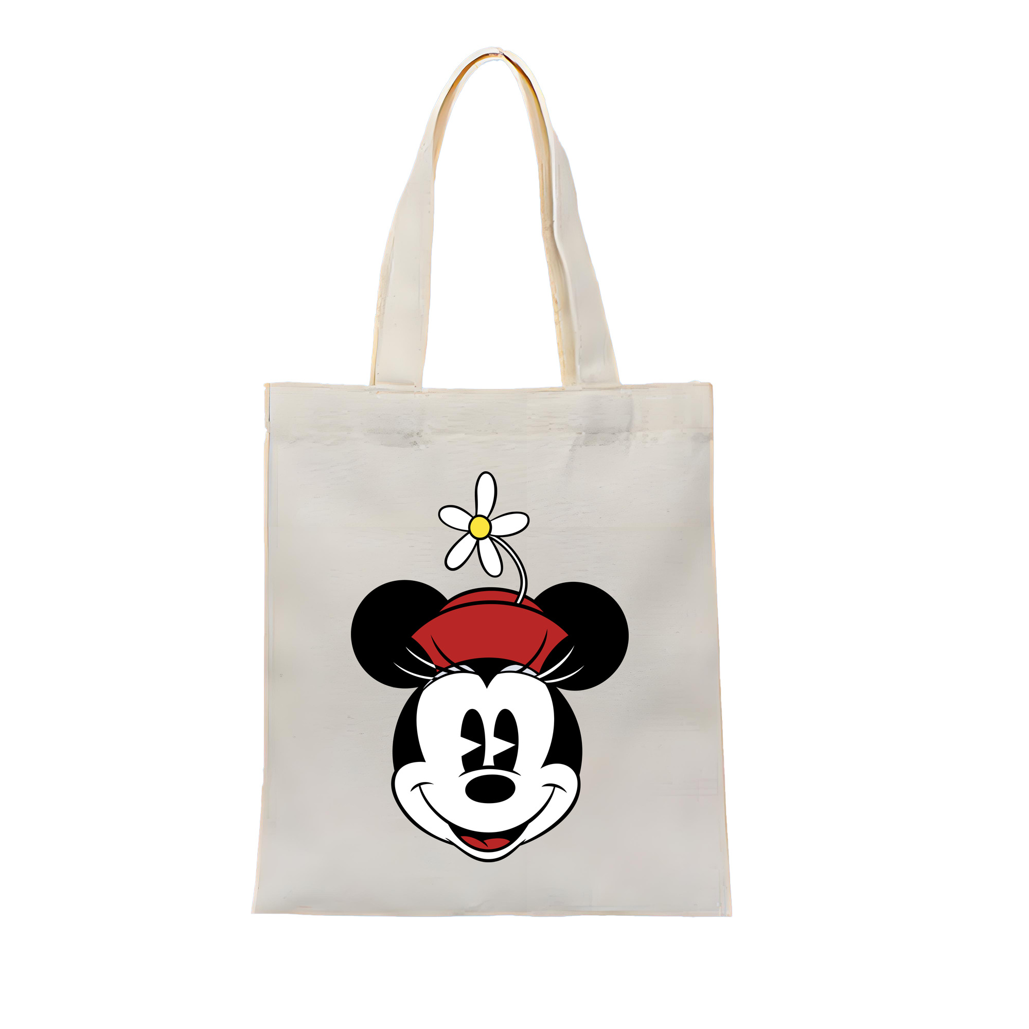 ミッキーマウス Mickey Mouse 縦型キャンバス生地手提げバッグ　トートバッグ