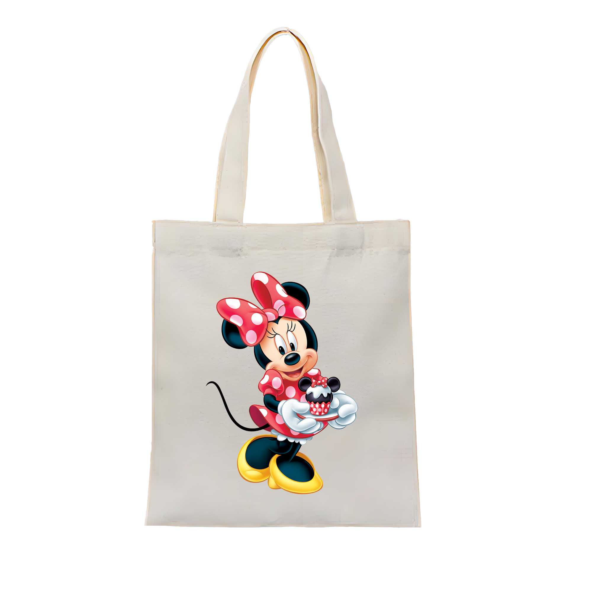 （画像用） ミッキーマウス Mickey Mouse 縦型キャンバス生地手提げバッグ　トートバッグ