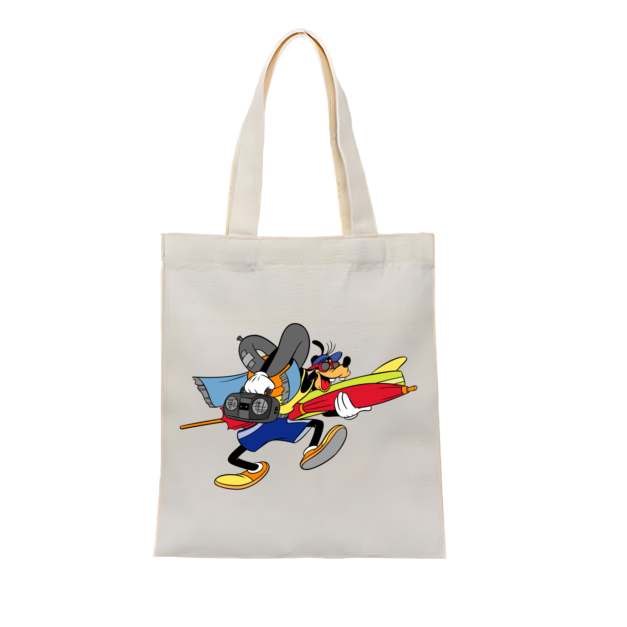 ミッキーマウス Mickey Mouse 縦型キャンバス生地手提げバッグ　トートバッグ