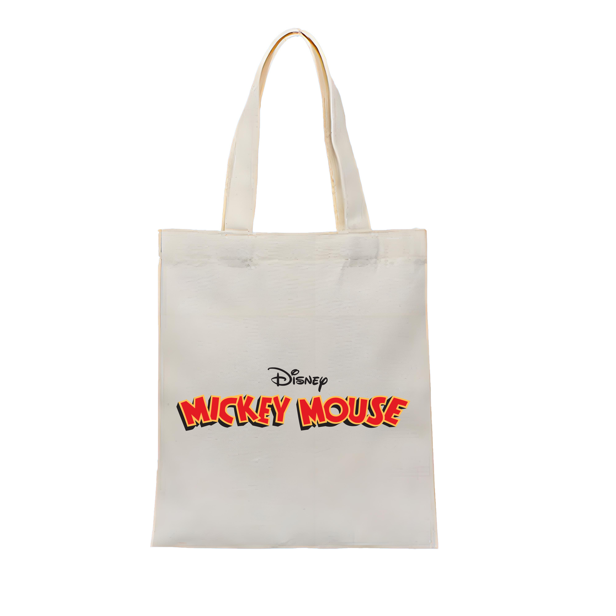 （画像用） ミッキーマウス Mickey Mouse 縦型キャンバス生地手提げバッグ　トートバッグ