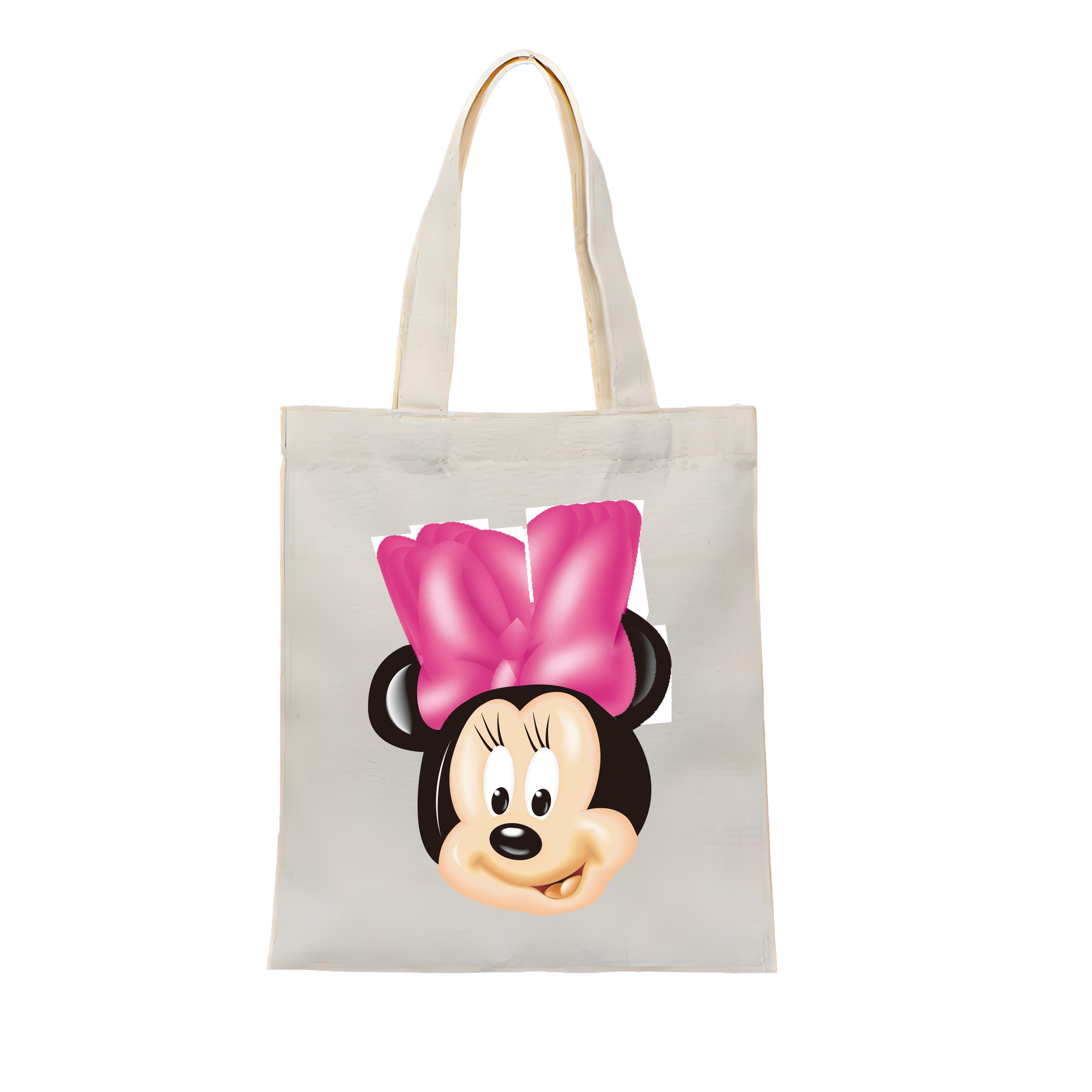 ミッキーマウス Mickey Mouse 縦型キャンバス生地手提げバッグ　トートバッグ