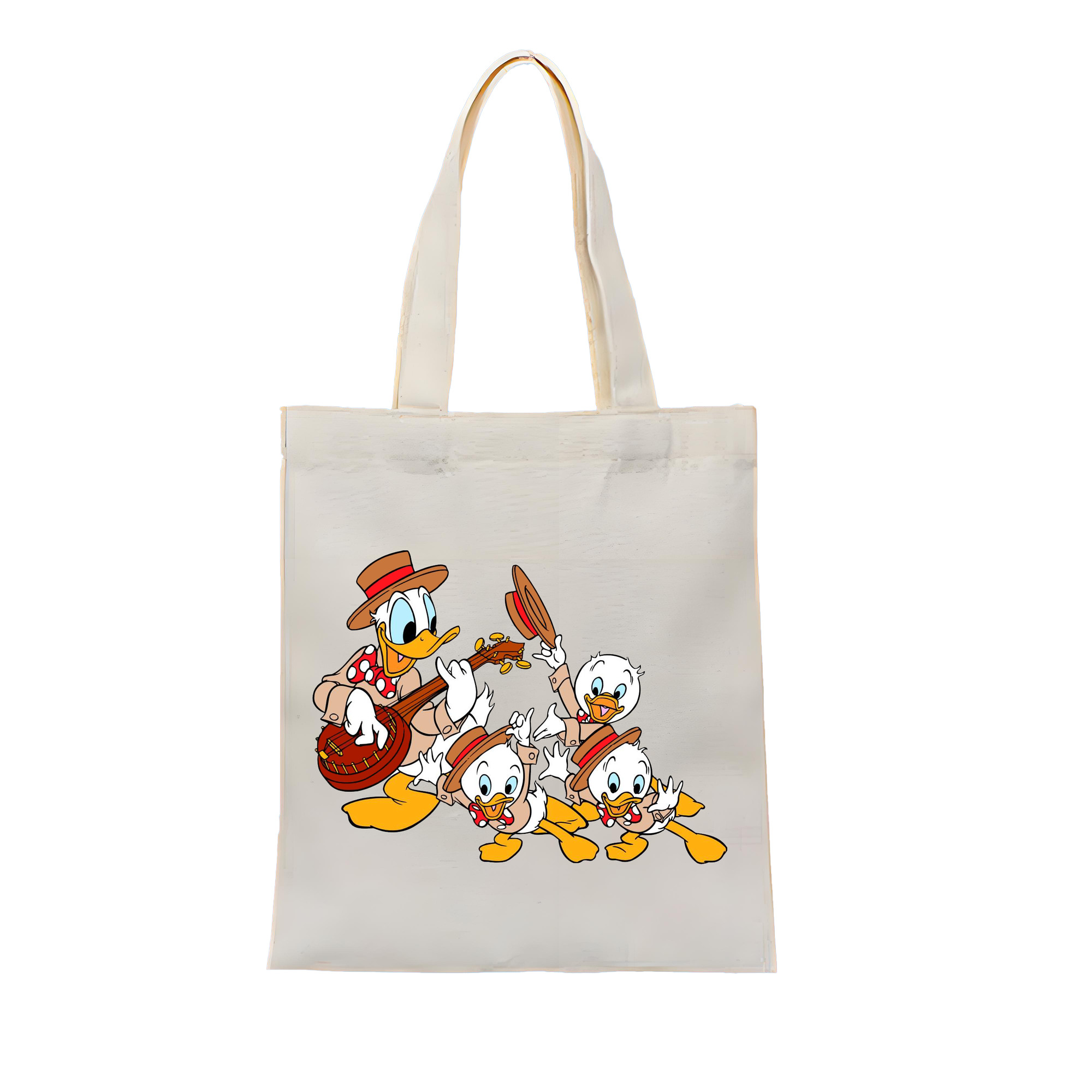 ミッキーマウス Mickey Mouse 縦型キャンバス生地手提げバッグ　トートバッグ
