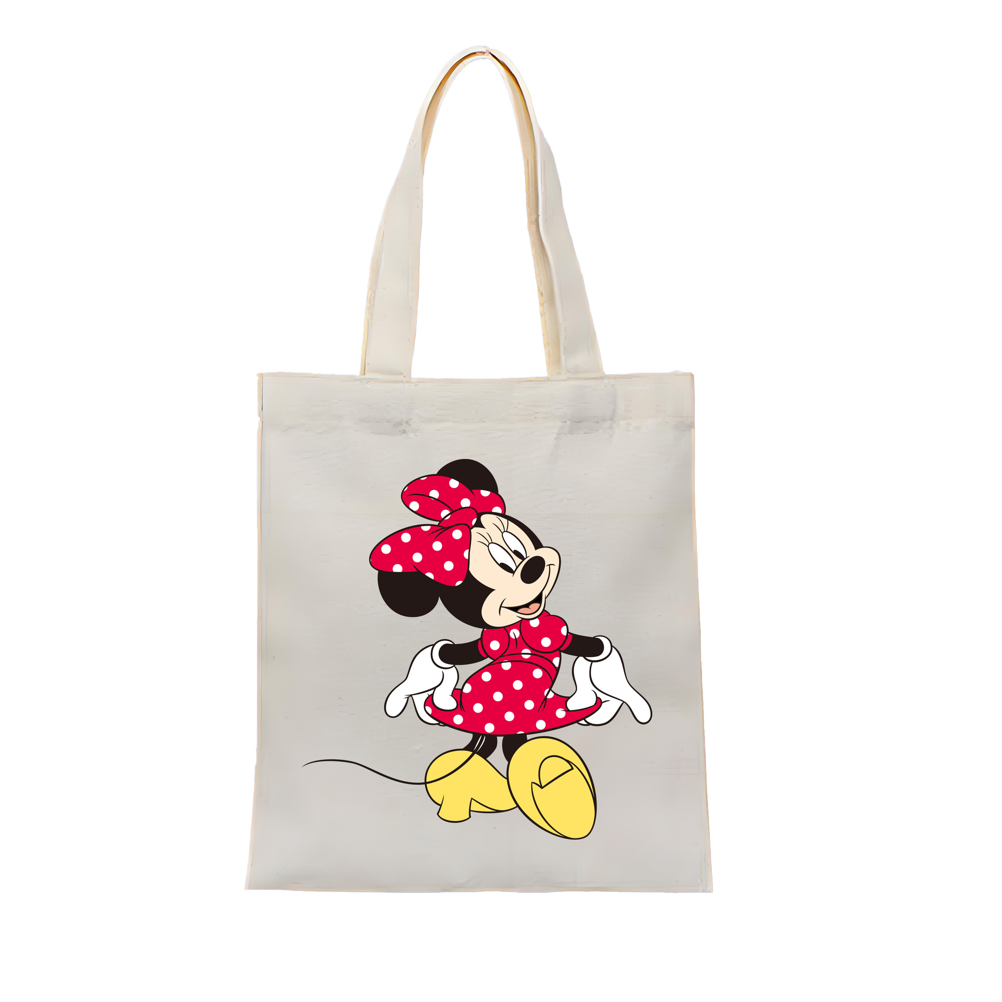 ミッキーマウス Mickey Mouse 縦型キャンバス生地手提げバッグ　トートバッグ