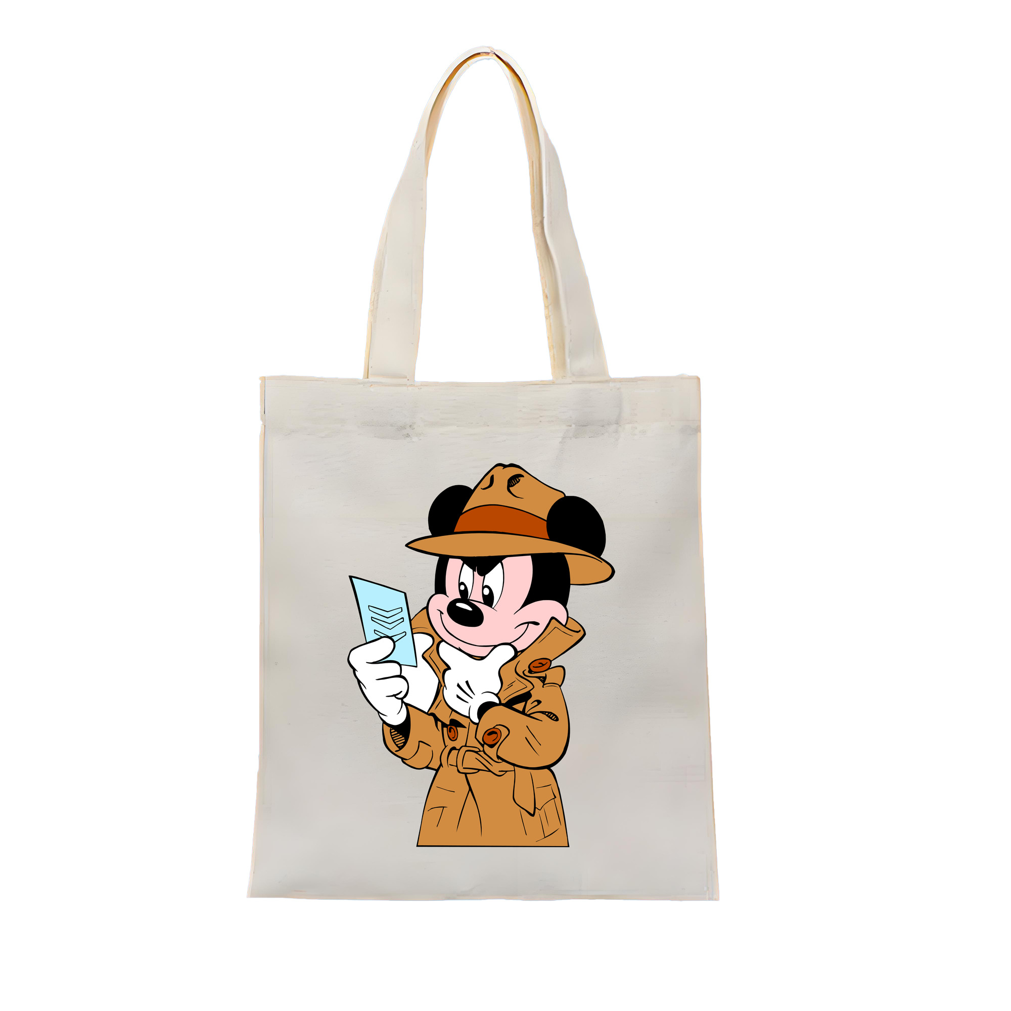 ミッキーマウス Mickey Mouse 縦型キャンバス生地手提げバッグ　トートバッグ