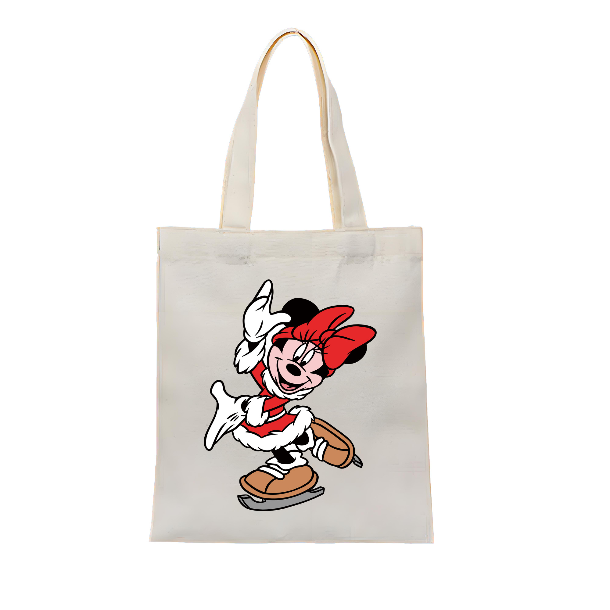 （画像用） ミッキーマウス Mickey Mouse 縦型キャンバス生地手提げバッグ　トートバッグ