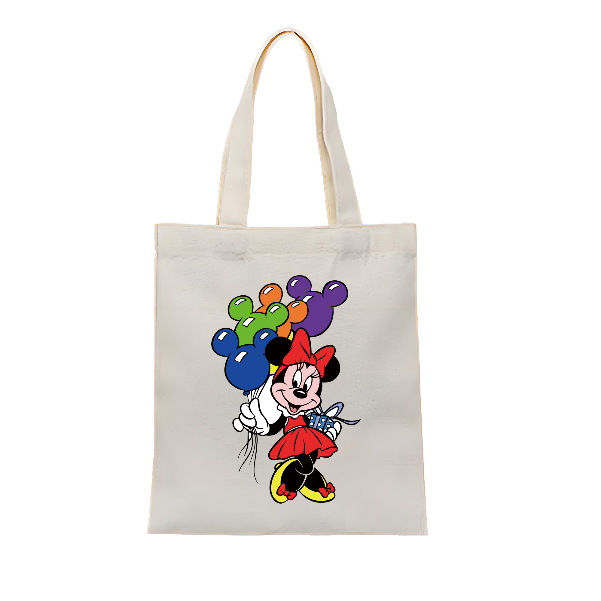 （画像用） ミッキーマウス Mickey Mouse 縦型キャンバス生地手提げバッグ　トートバッグ