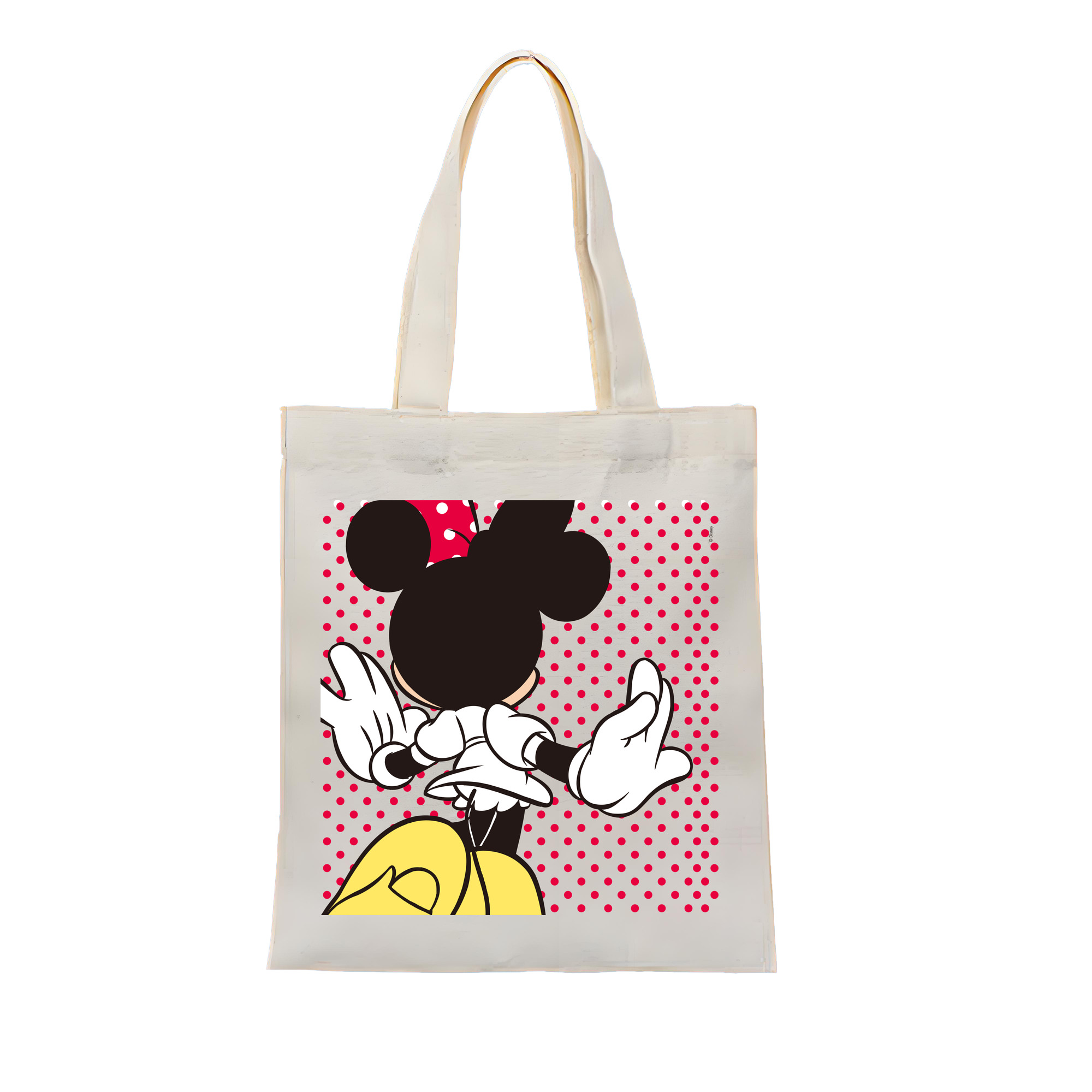 （画像用） ミッキーマウス Mickey Mouse 縦型キャンバス生地手提げバッグ　トートバッグ