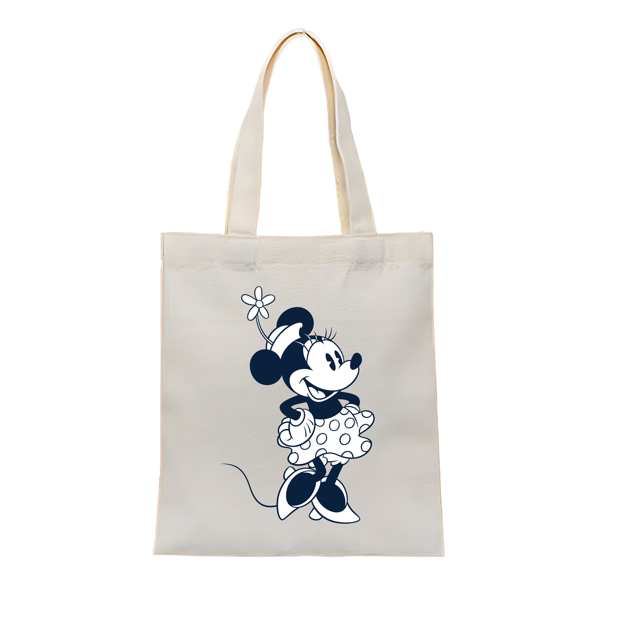 （画像用） ミッキーマウス Mickey Mouse 縦型キャンバス生地手提げバッグ　トートバッグ