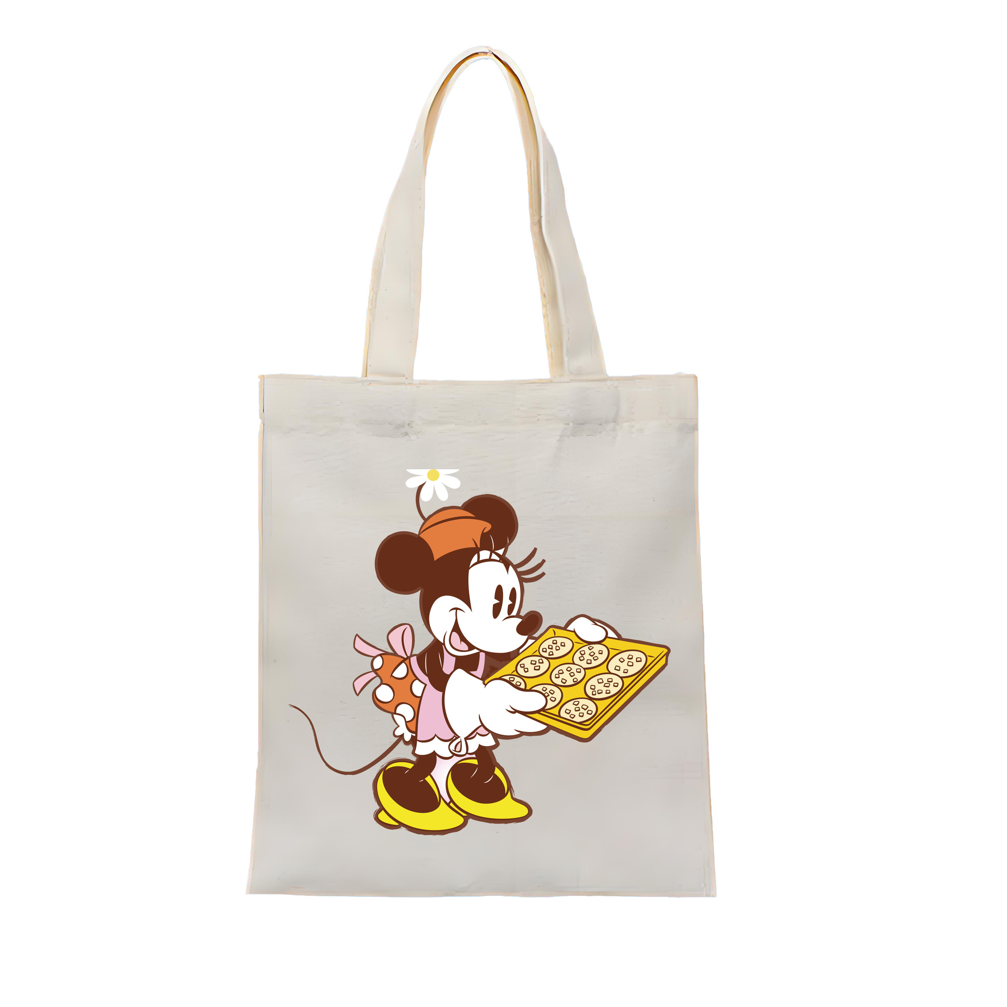（画像用） ミッキーマウス Mickey Mouse 縦型キャンバス生地手提げバッグ　トートバッグ
