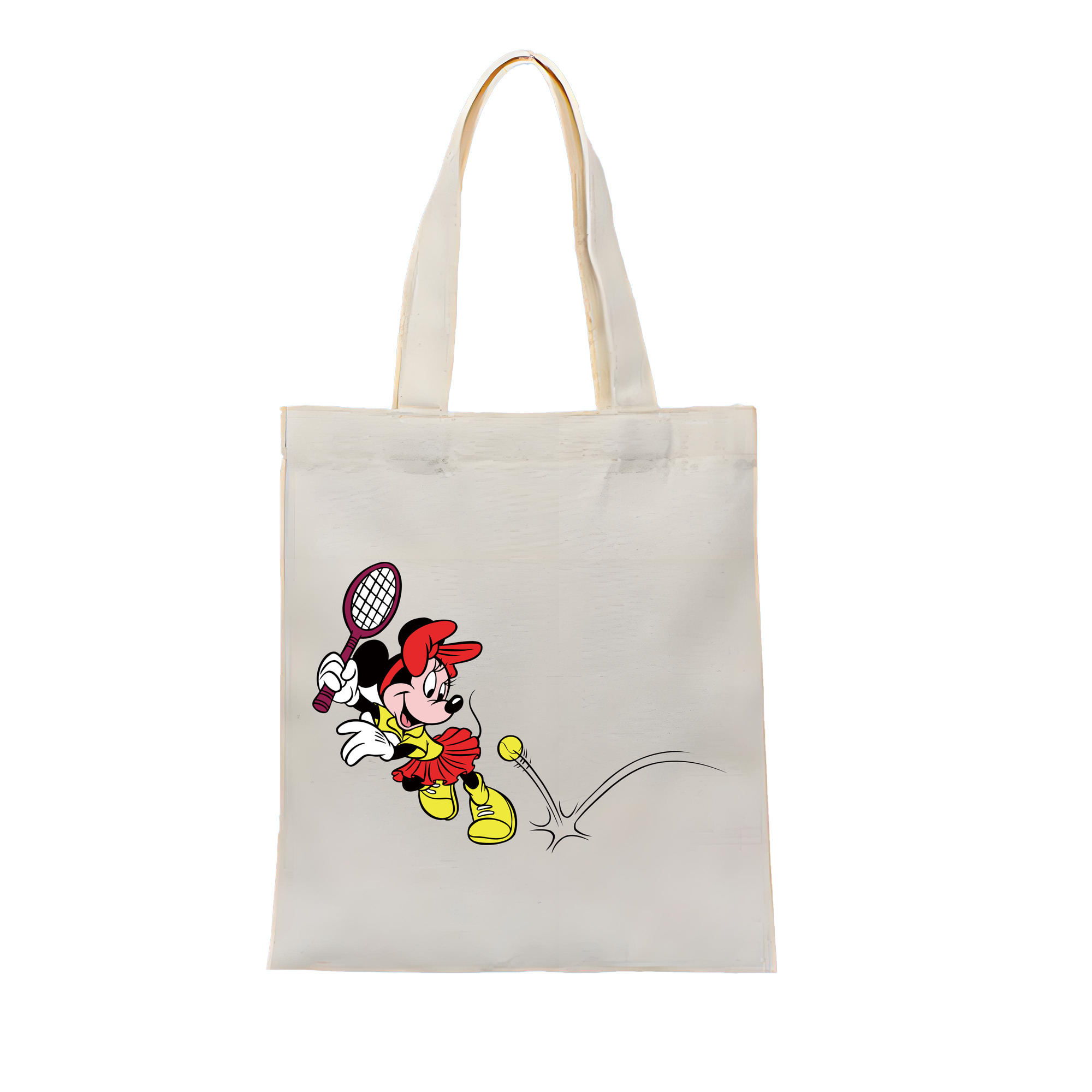 （画像用） ミッキーマウス Mickey Mouse 縦型キャンバス生地手提げバッグ　トートバッグ