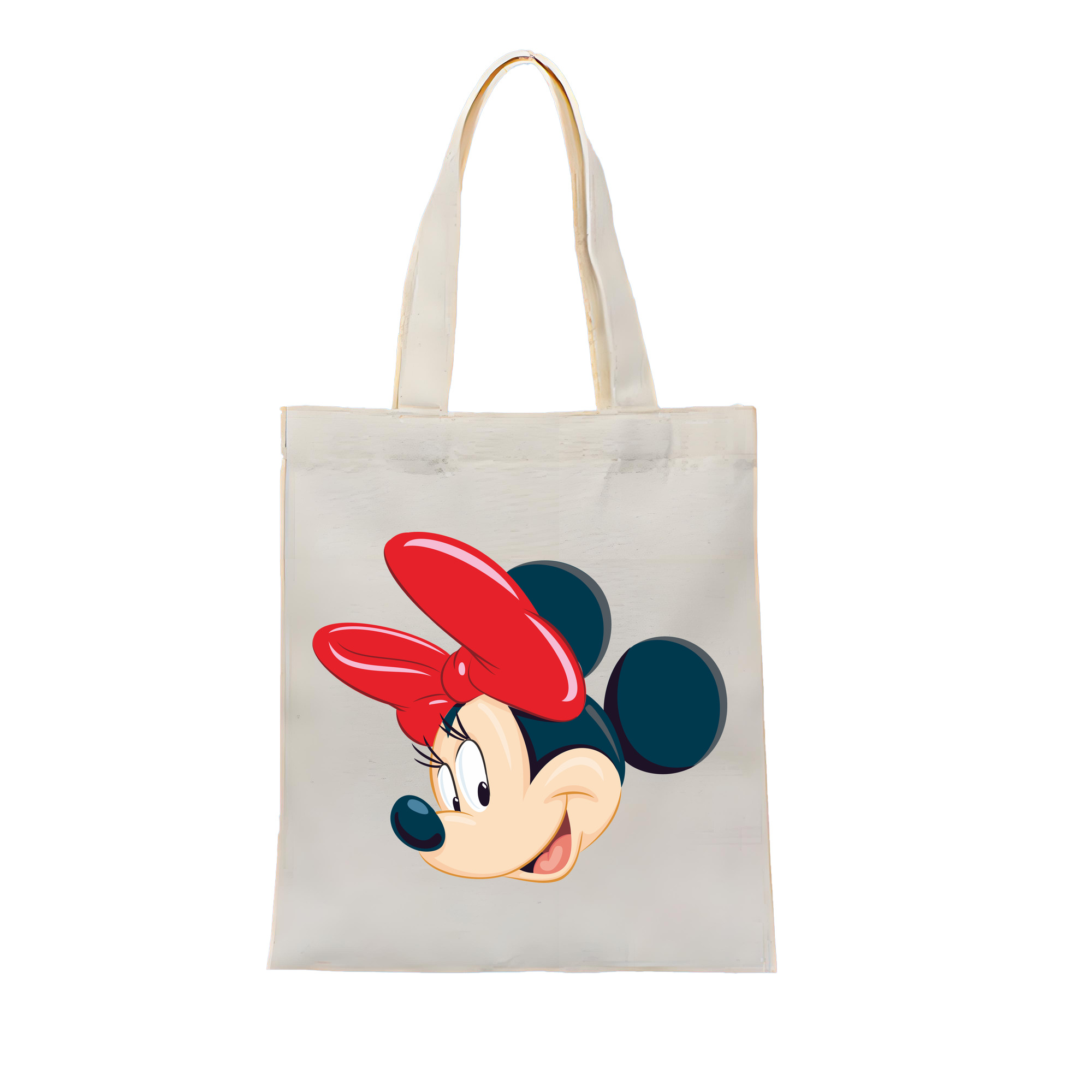 （画像用） ミッキーマウス Mickey Mouse 縦型キャンバス生地手提げバッグ　トートバッグ